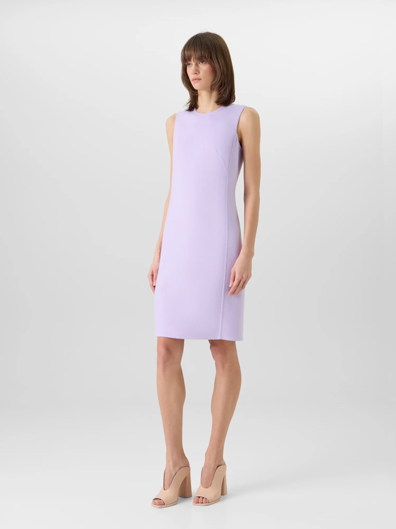 Sleeveless Cashmere-Silk Double-Face Sheath Dress - Image 4