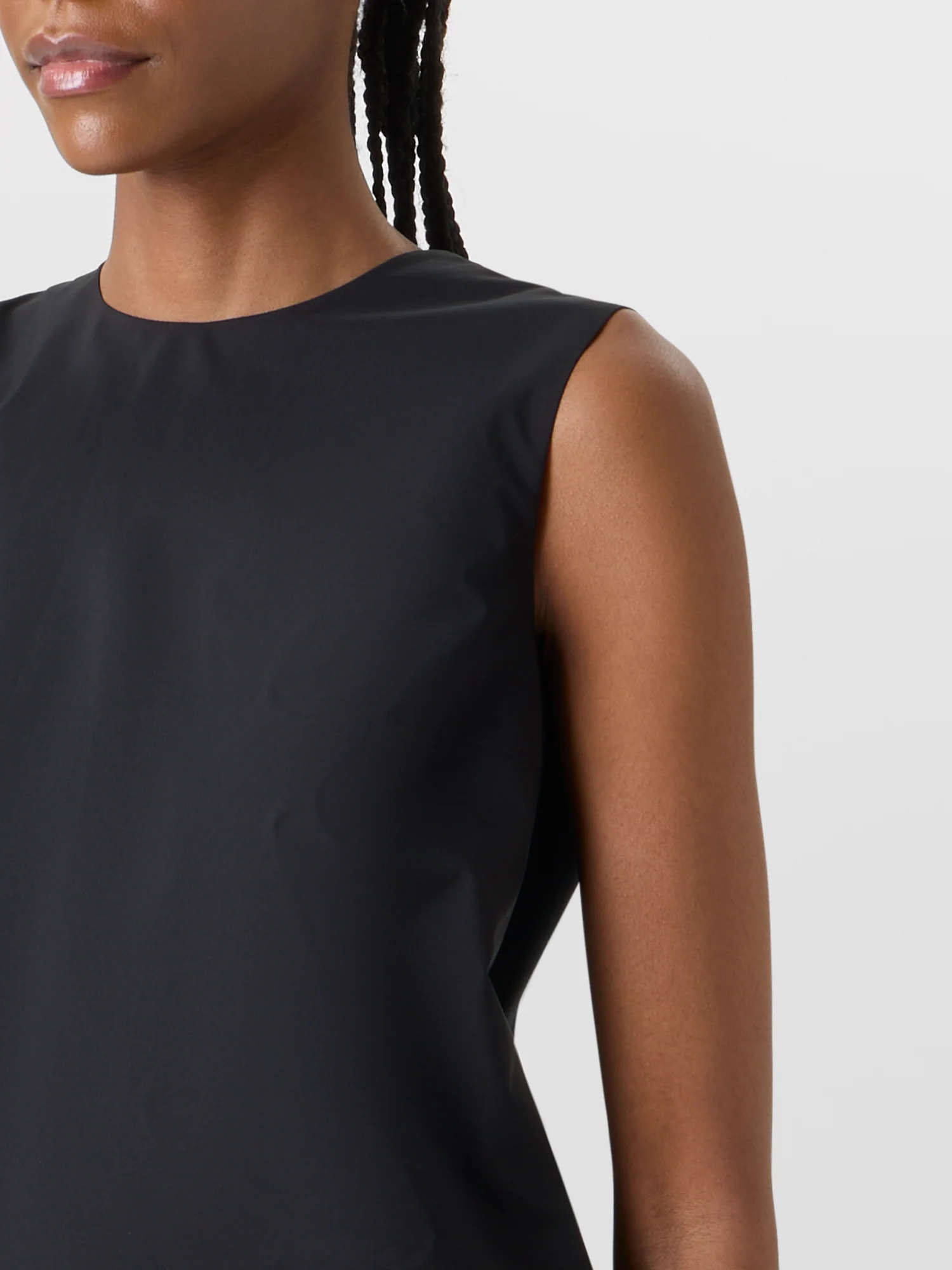 Sleeveless Mixed-Media Knit Top - Image 4