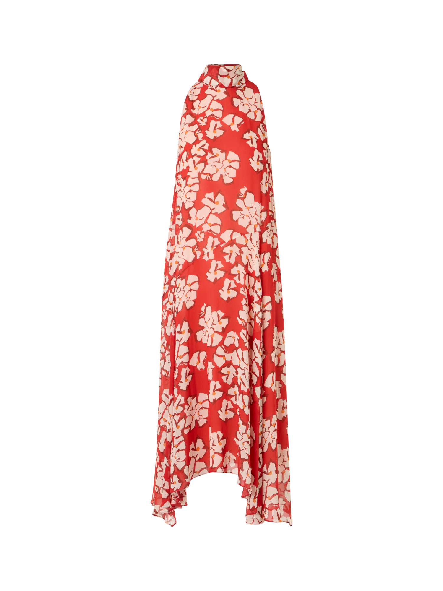 Sleeveless Papercut Flower Midi Dress