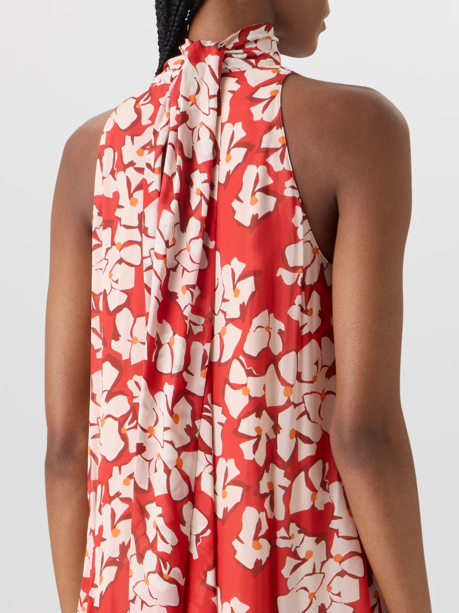 Sleeveless Papercut Flower Midi Dress - Image 4