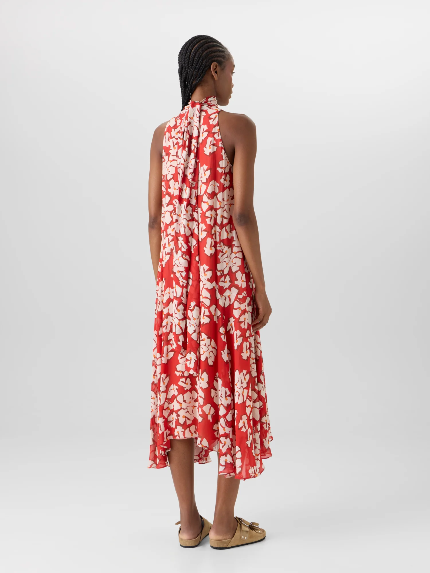 Sleeveless Papercut Flower Midi Dress - Image 6