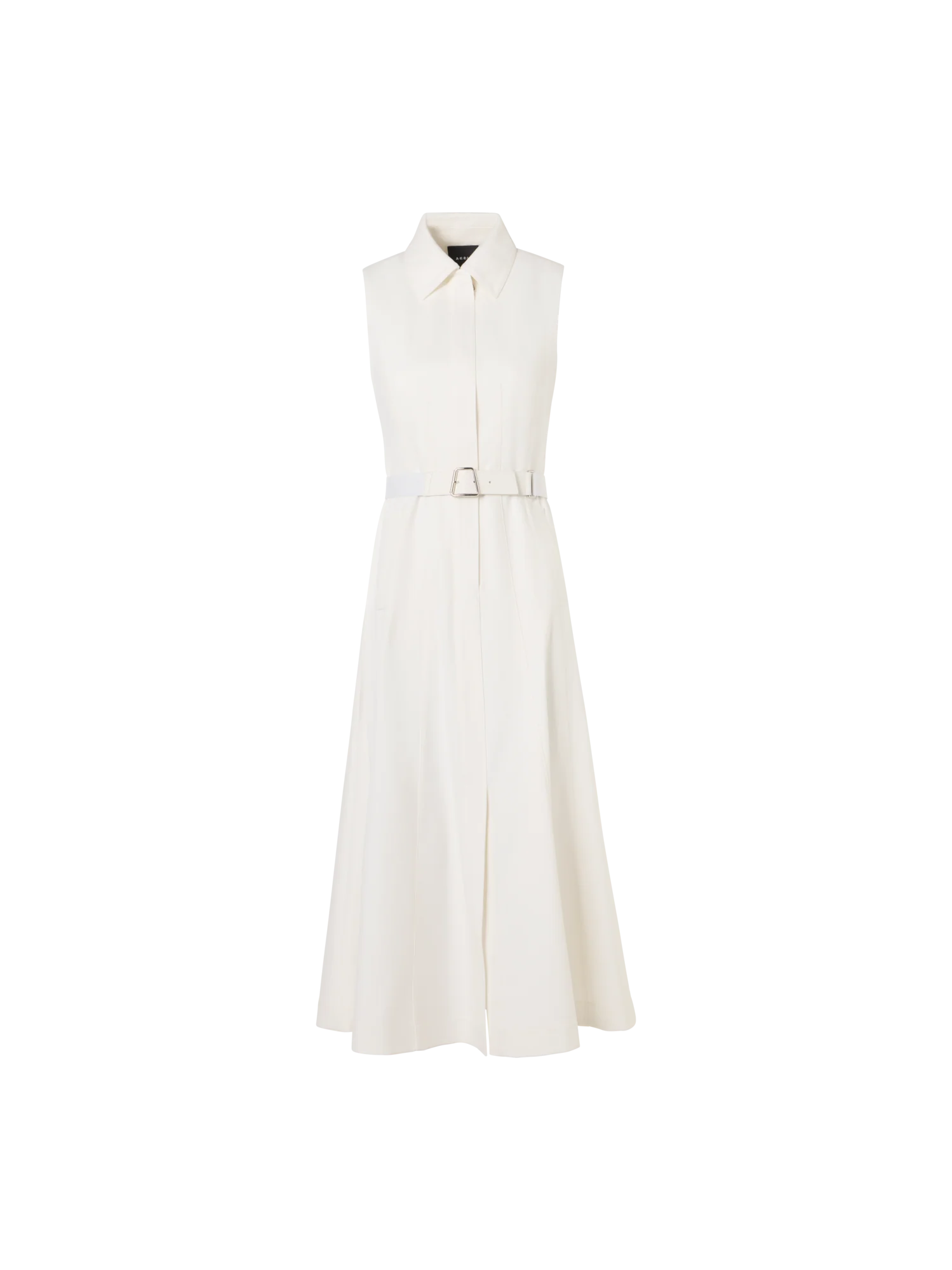 Sleeveless Stretch-Cotton Denim Midi Dress
