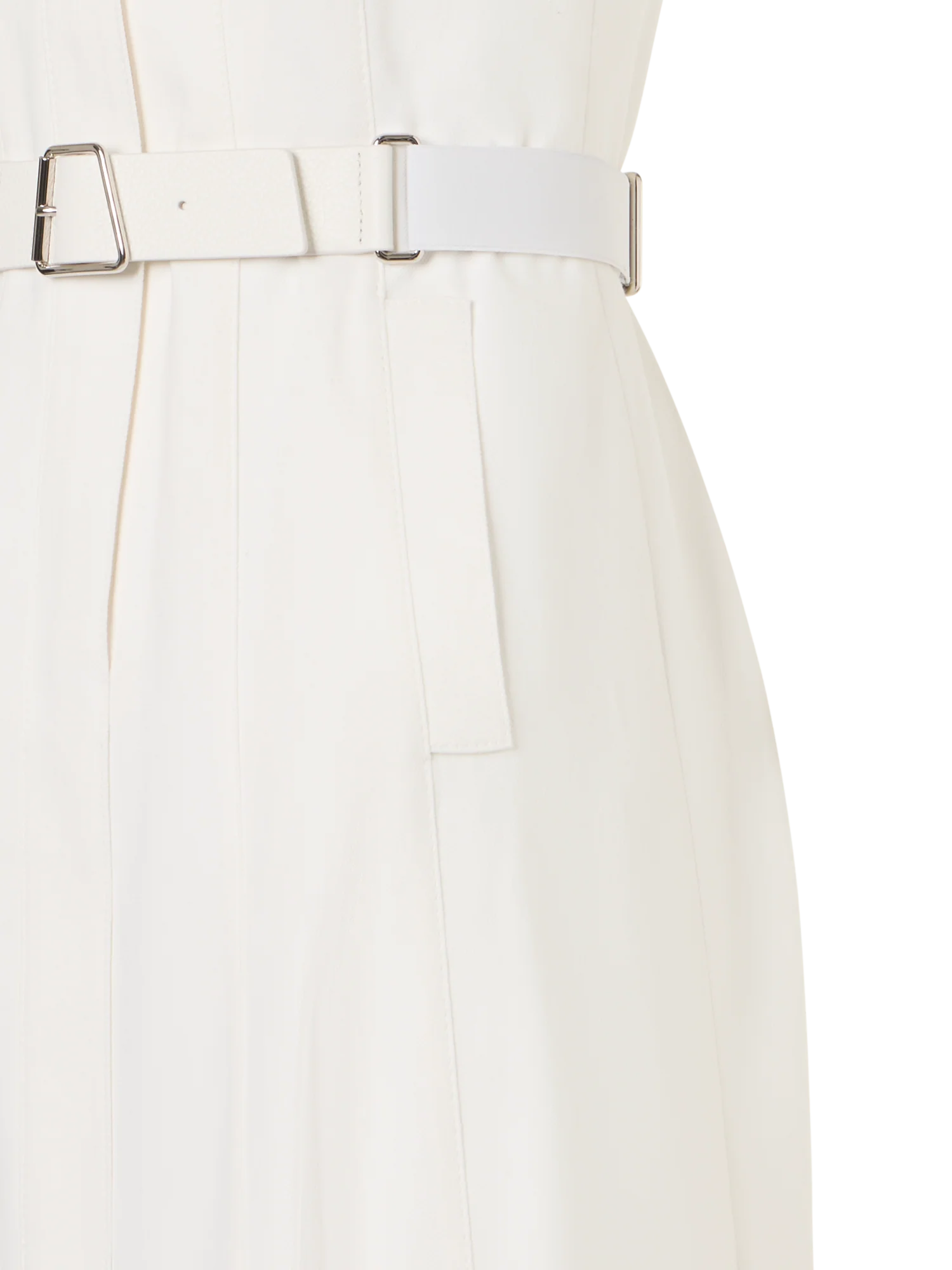 Sleeveless Stretch-Cotton Denim Midi Dress - Image 3
