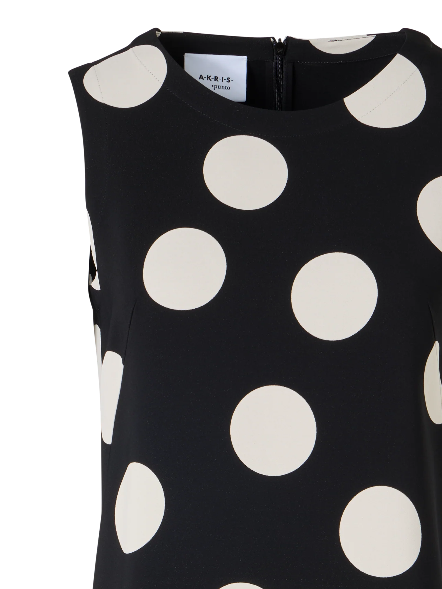 Sleeveless Viscose-Stretch Crêpe Shift Dress - Image 3