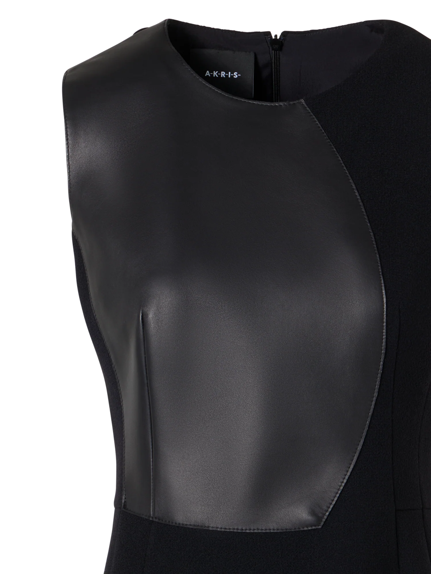 Sleeveless Wool-Crêpe Double-Face Sheath Dress - Image 3