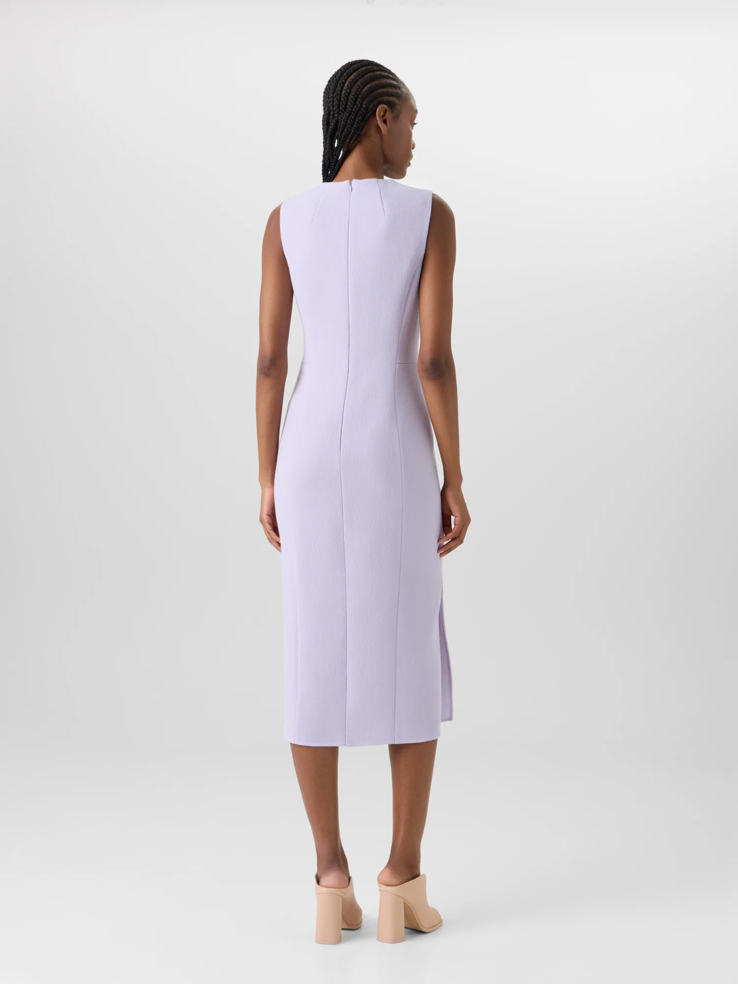 Sleeveless Wool-Crêpe Double-Face Sheath Dress - Image 6