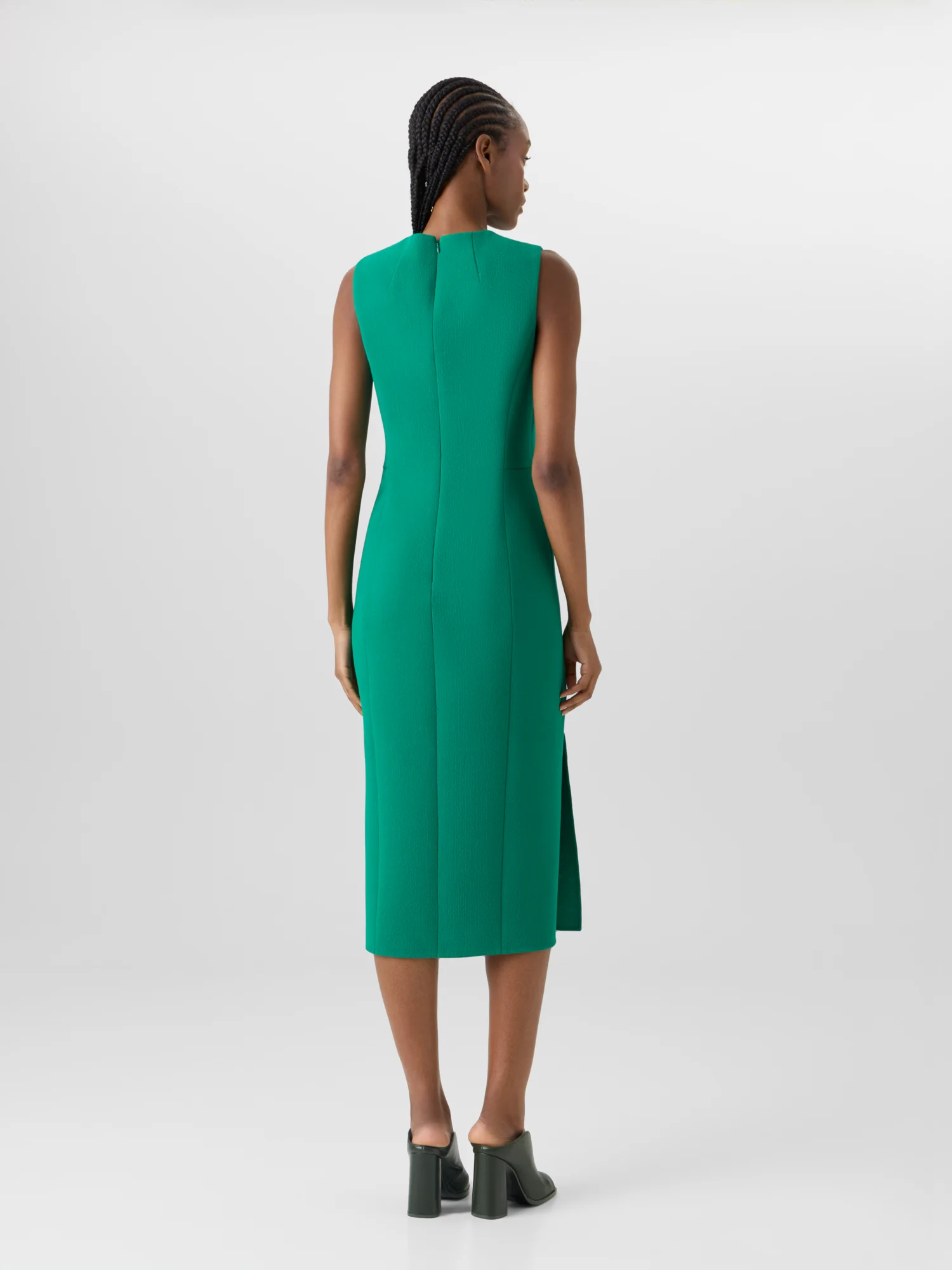 Sleeveless Wool-Crêpe Double-Face Sheath Dress - Image 5