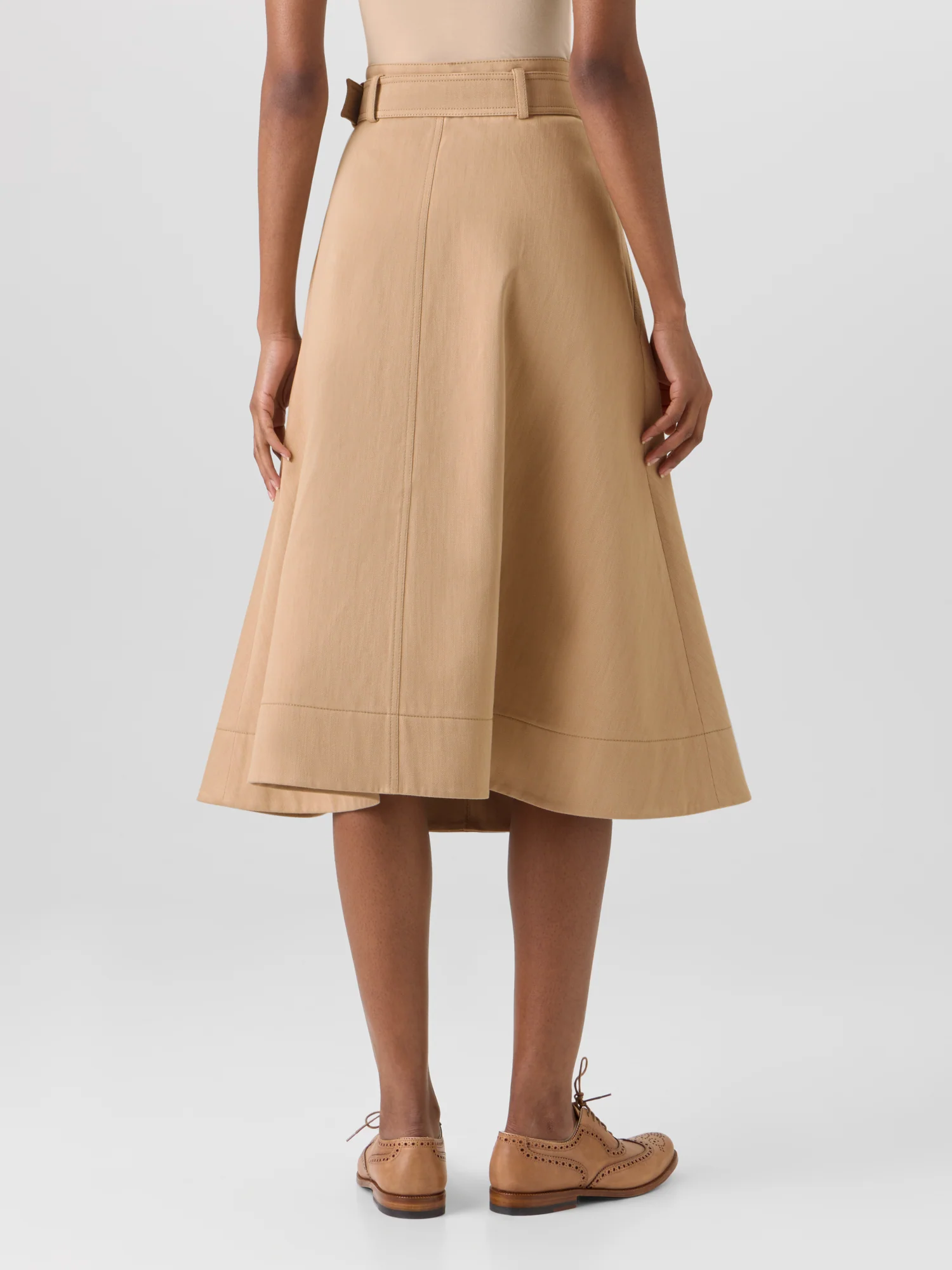 Stretch-Cotton Denim Midi Skirt - Image 6
