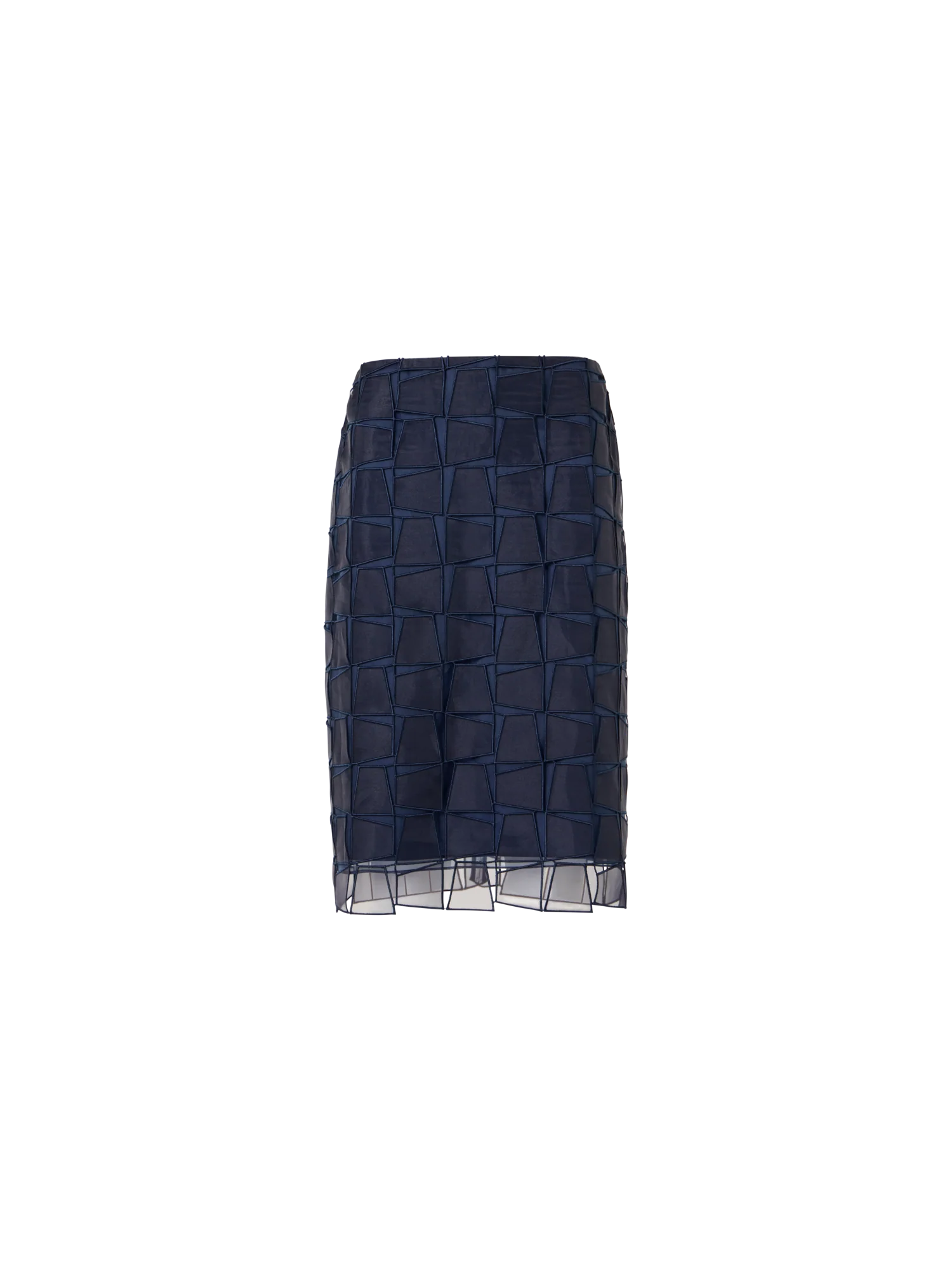 Trapezoid Organza Pencil Skirt