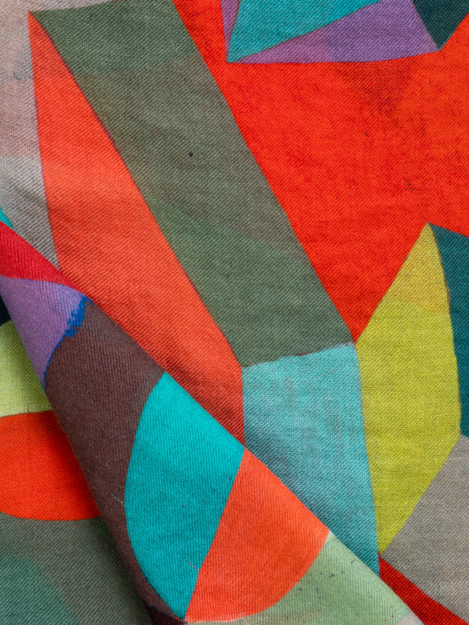 Cashmere Silk Scarf with Indian Summer Print - Image 2