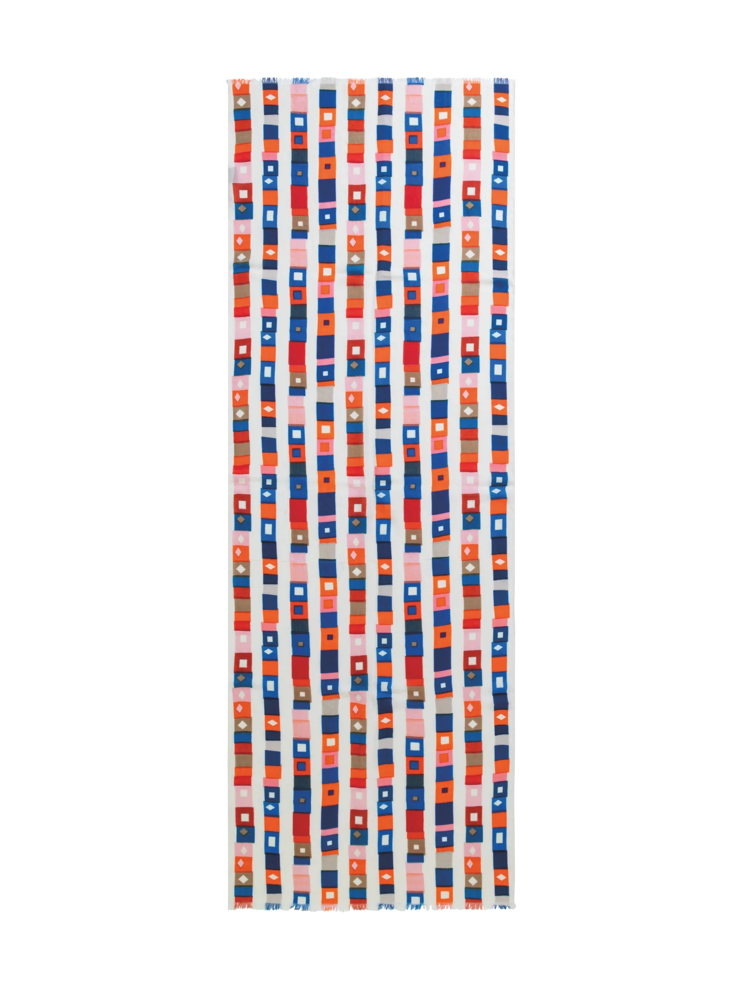 Cashmere Silk Scarf with Superstripe Print