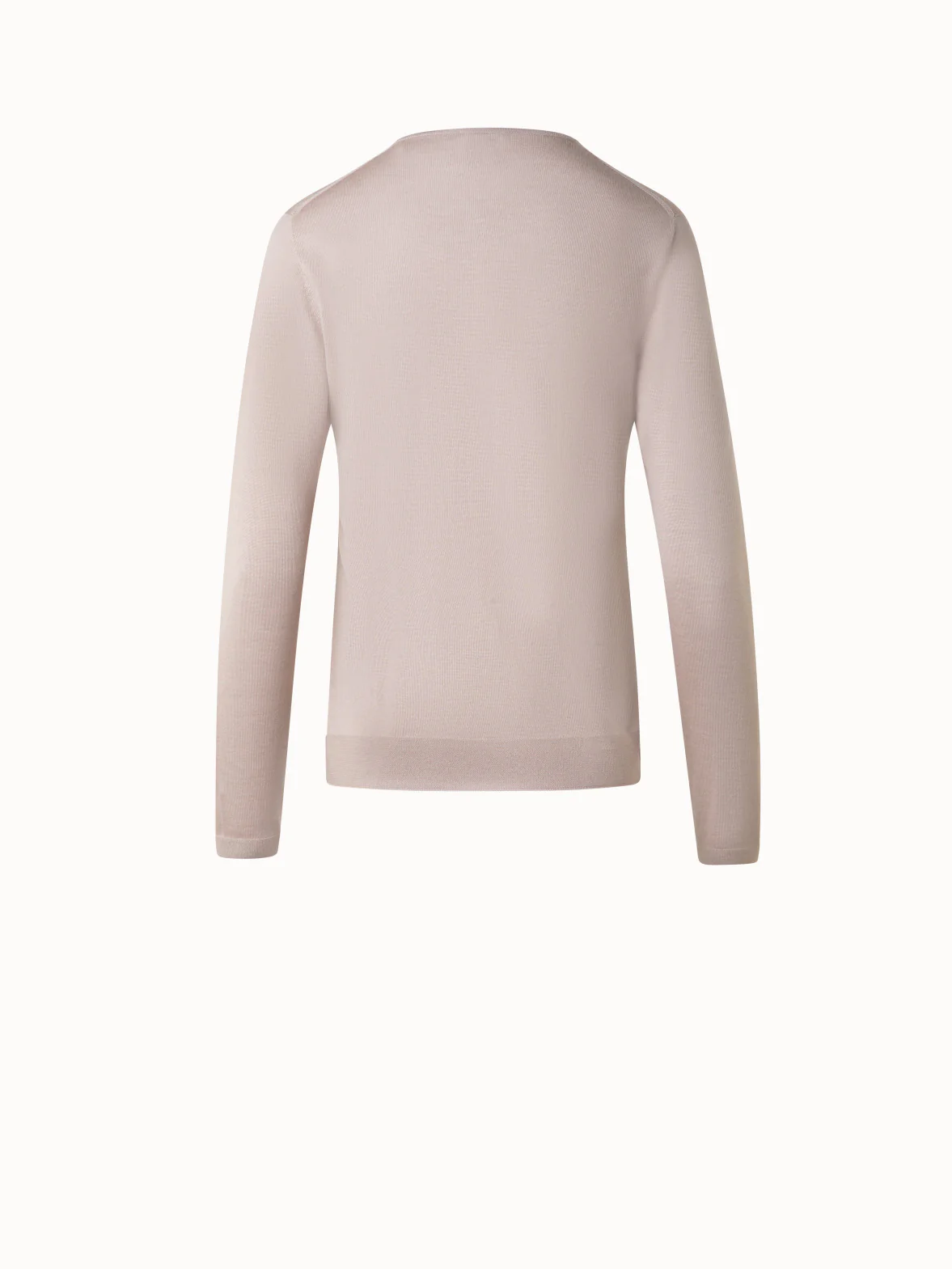 Seamless Crew Neck Sweater in Cashmere Silk - Image 2