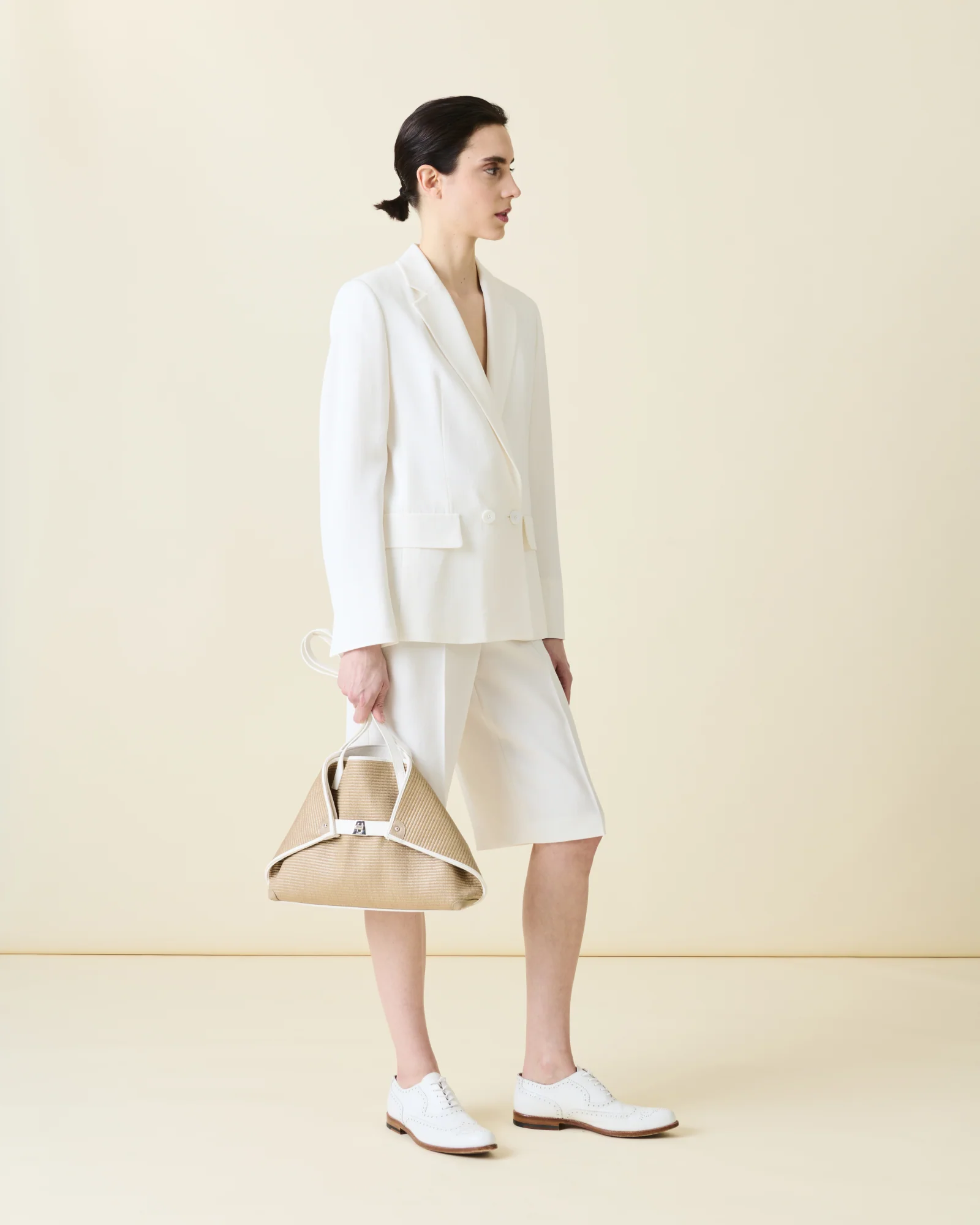 Shantung Silk Bermuda Shorts - Image 2