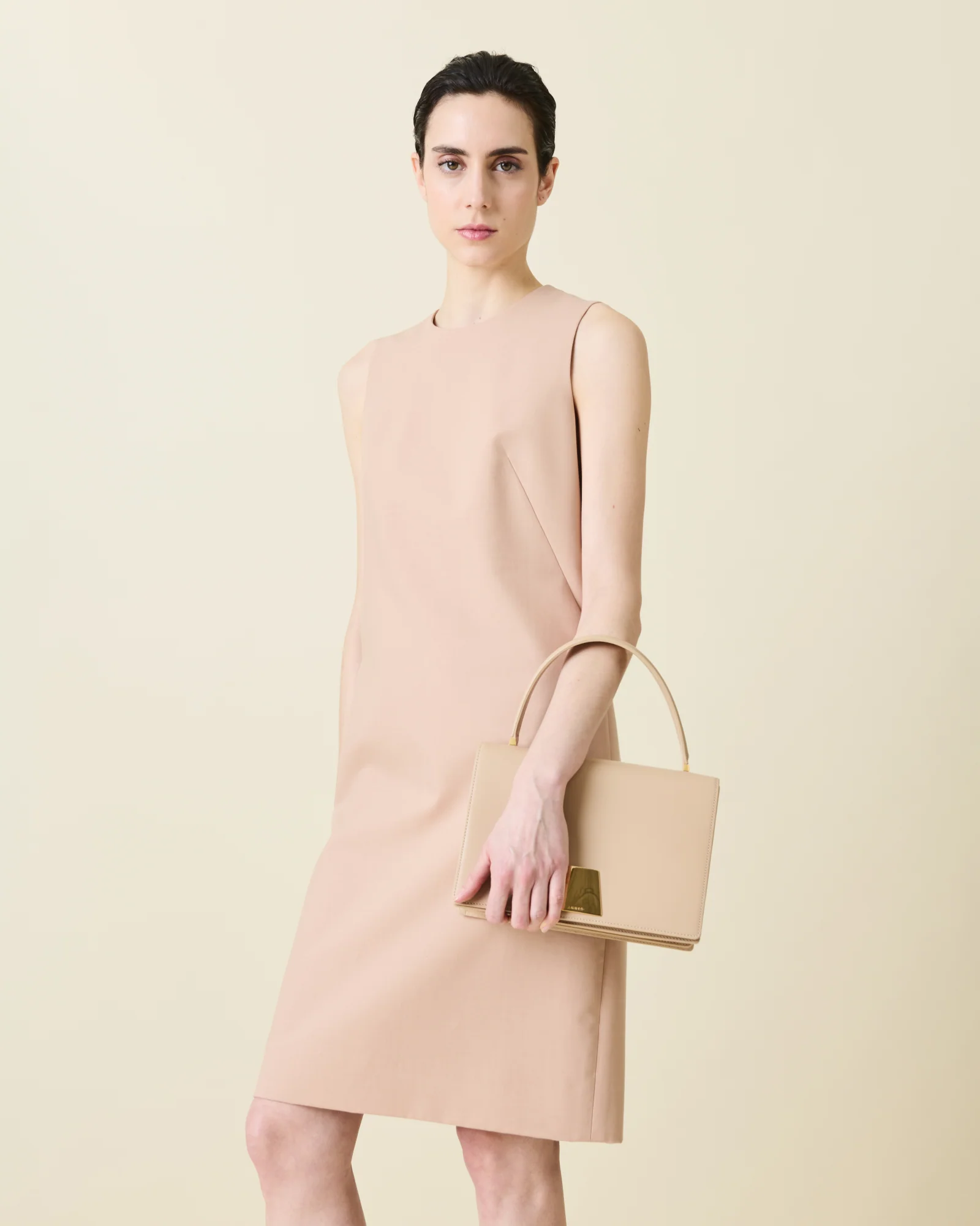Sheath Dress in Cotton Silk Double-Face - Image 2