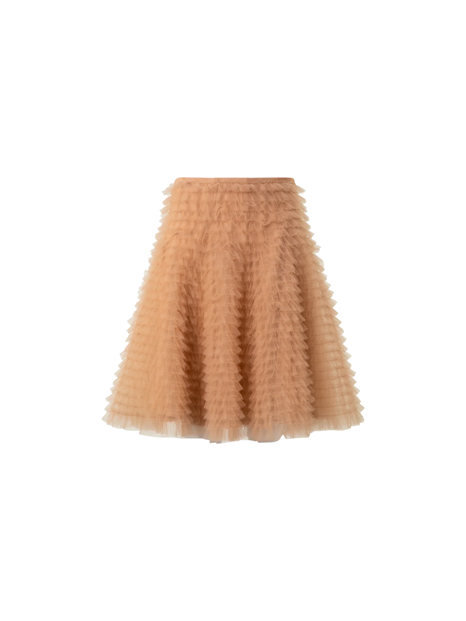 Short A-Line Ruched Tulle Skirt