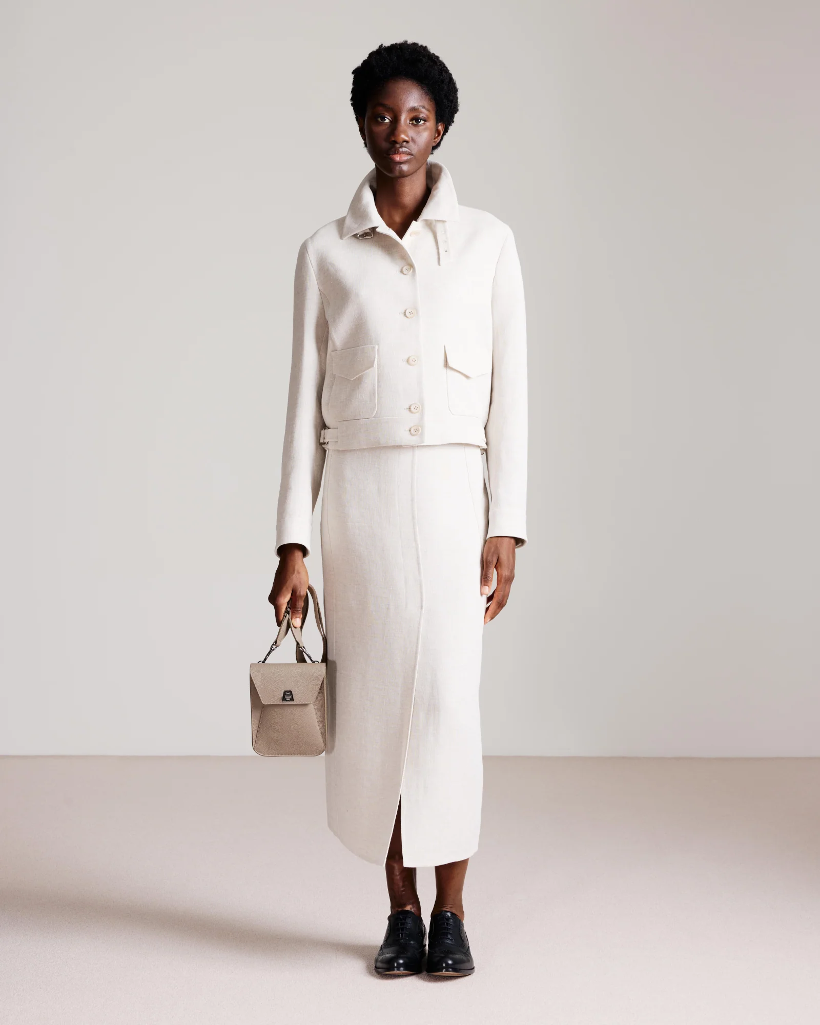 Short Blouson Jacket in Linen Double-Face - Image 2