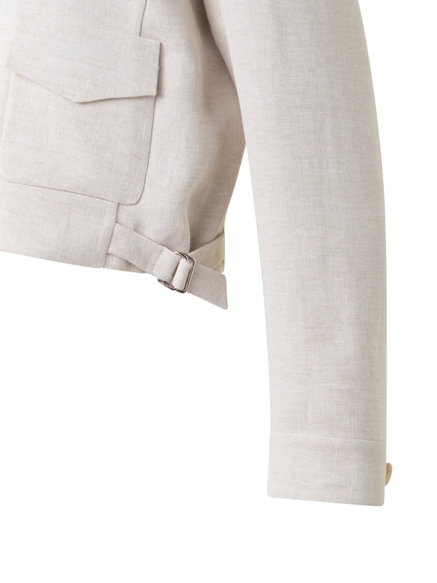 Short Blouson Jacket in Linen Double-Face - Image 3