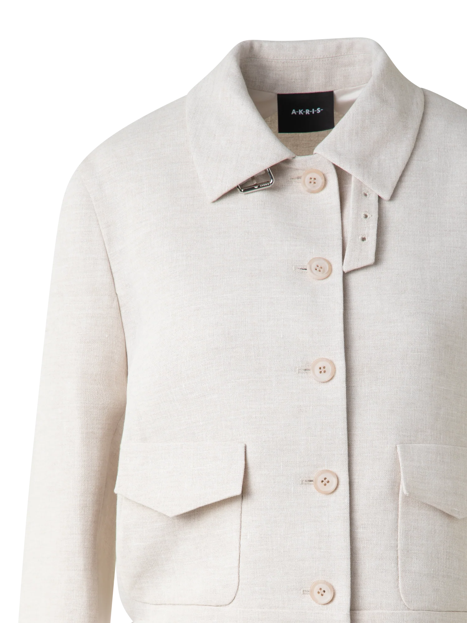 Short Blouson Jacket in Linen Double-Face - Image 5
