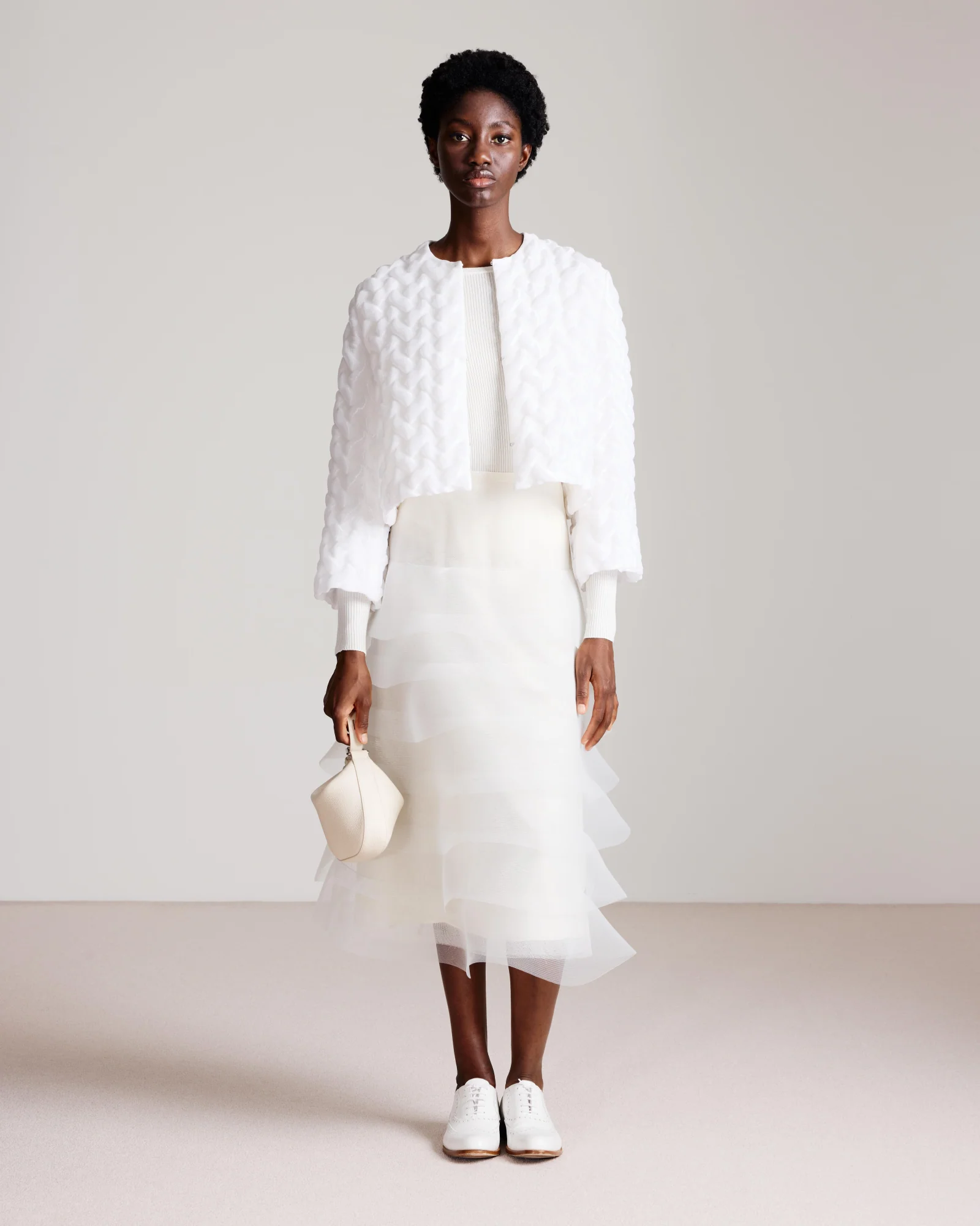 Short Jacket in 3D Bubble Organza - Image 2