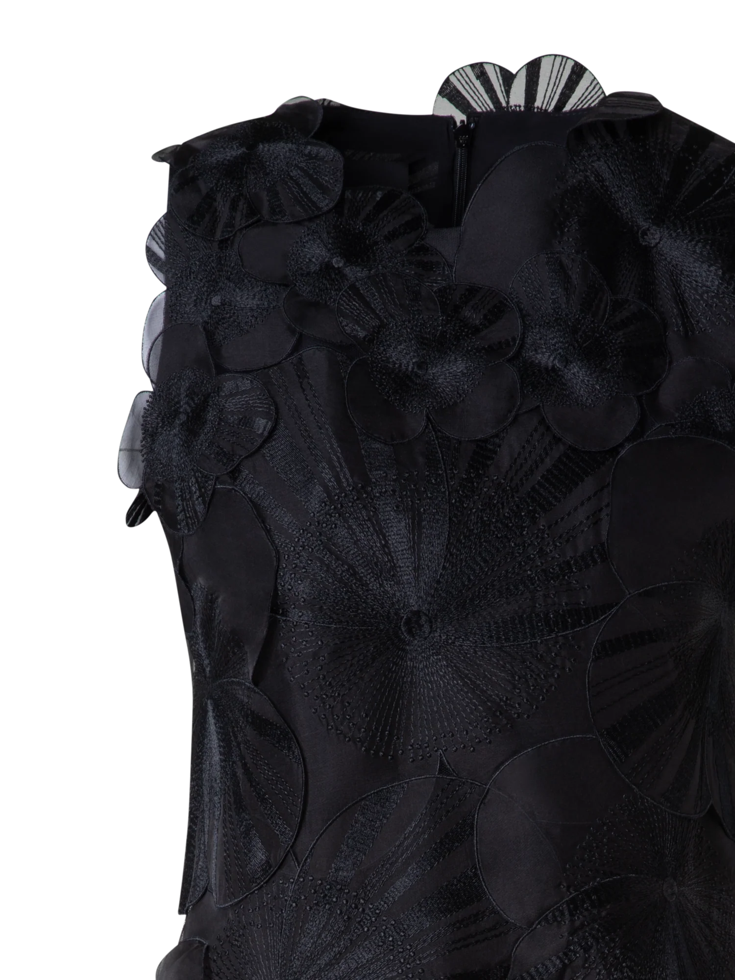 Short Sheath Dress with Poppy Embroidery - Image 3