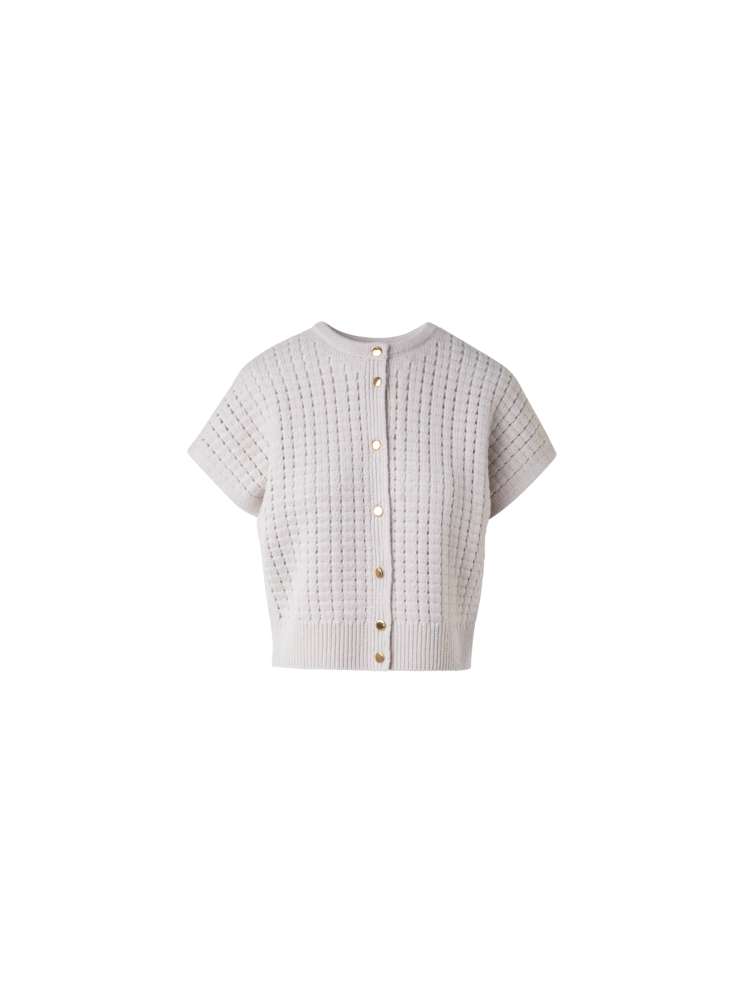 Short Sleeve Cashmere Knit Cardigan