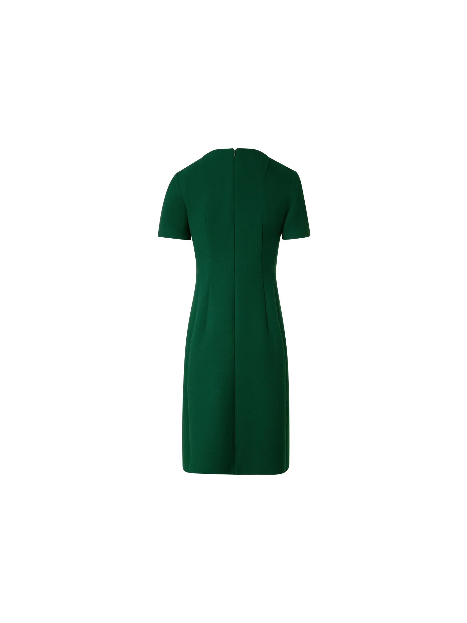 Short Sleeves Sheath Dress in Wool Double-Face - Image 3