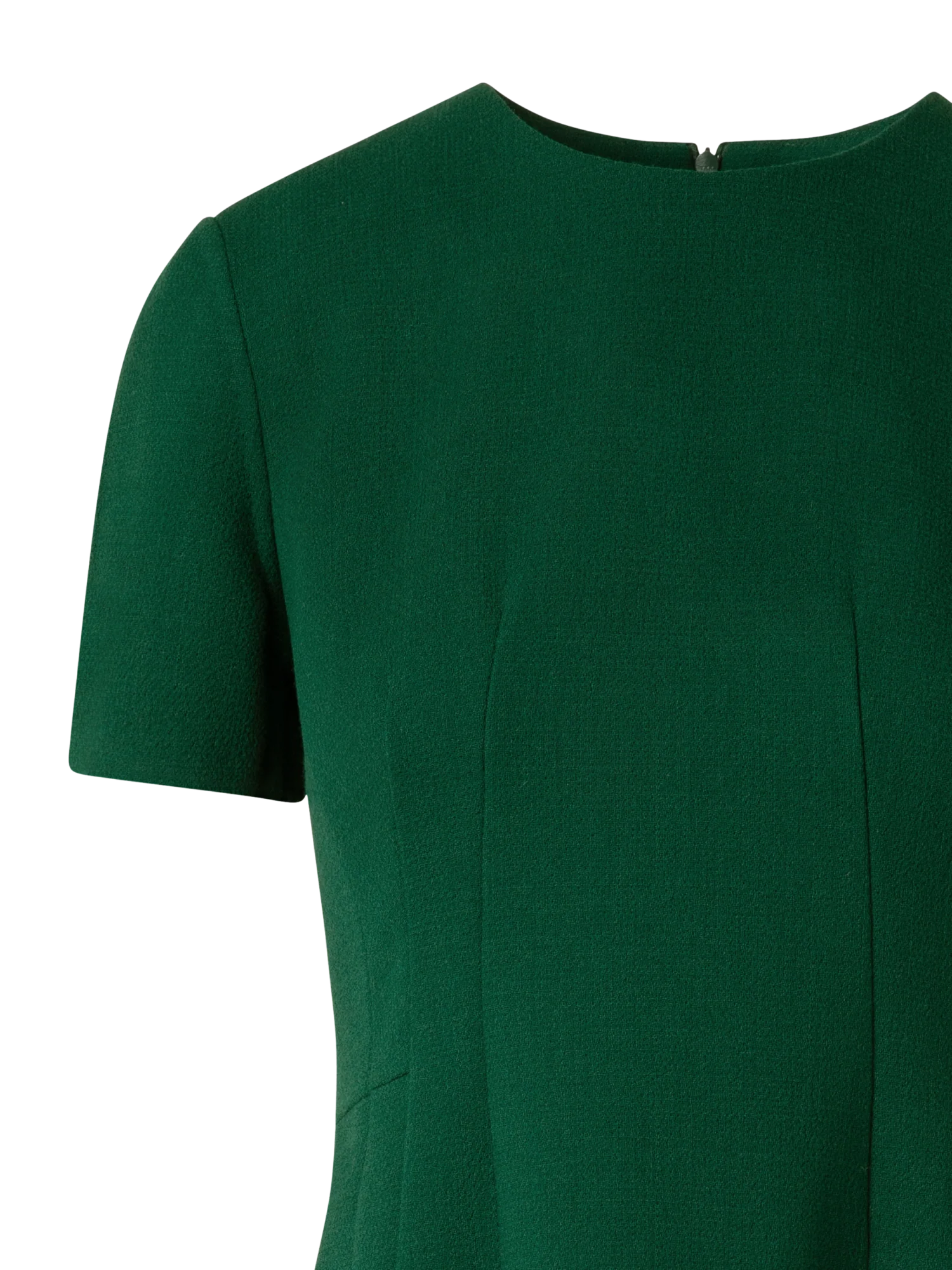 Short Sleeves Sheath Dress in Wool Double-Face - Image 4