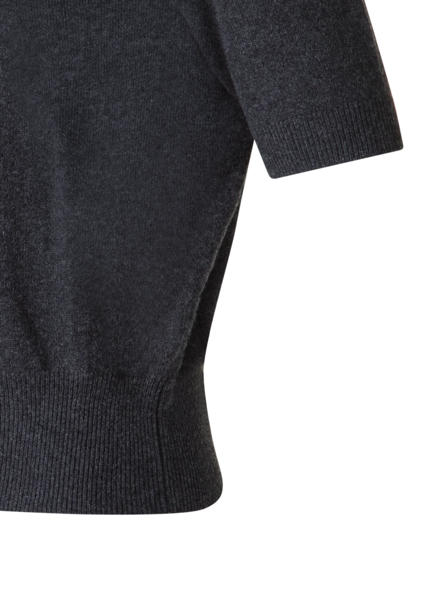 Short Sleeve Cashmere Sweater with Knot Detail - Image 2