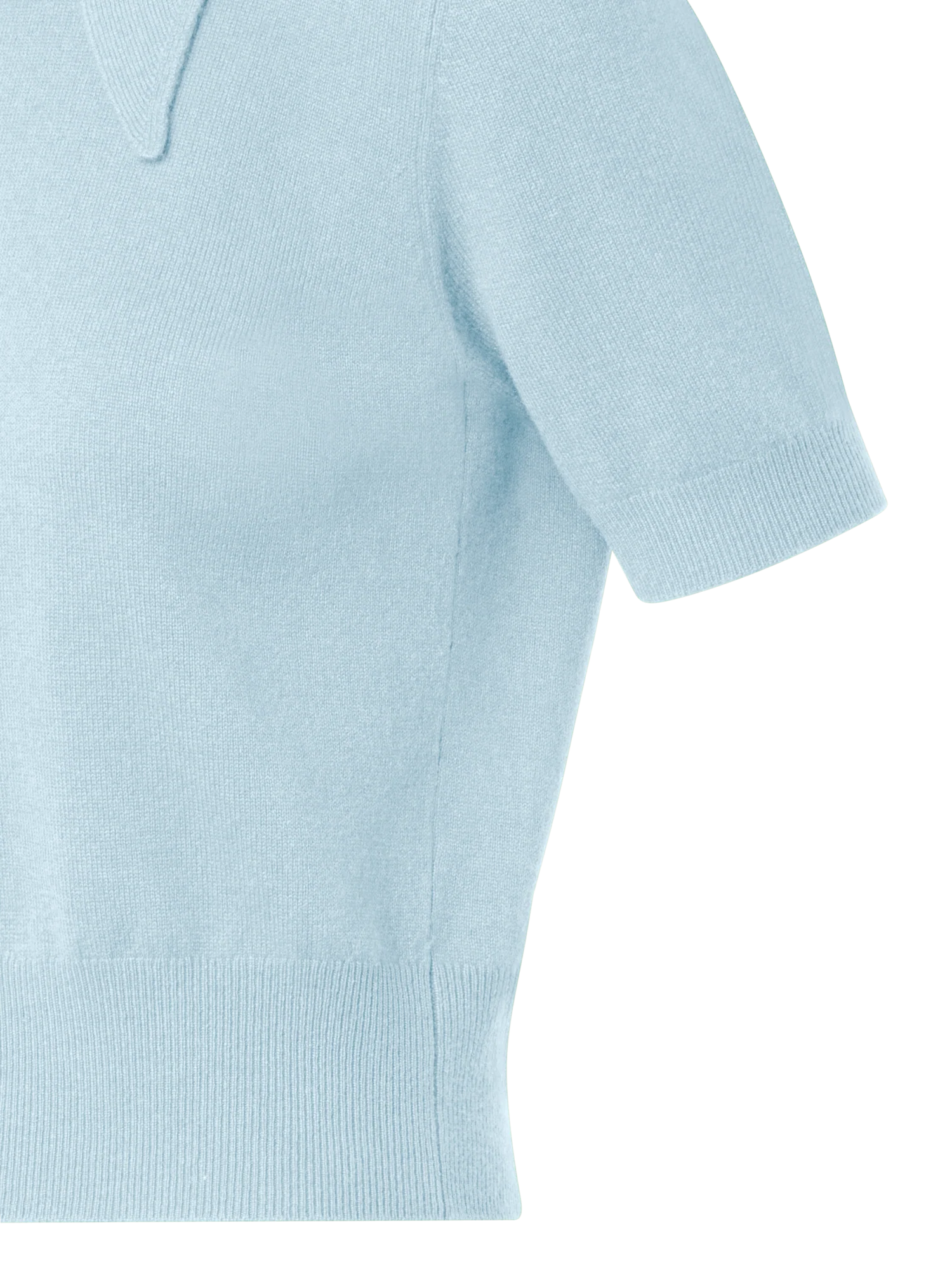 Short Sleeve Cashmere Sweater with Knot Detail - Image 2