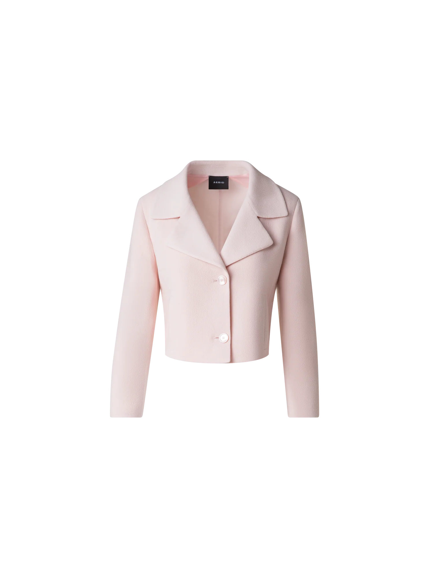 Short Wool Crêpe Double-Face Jacket