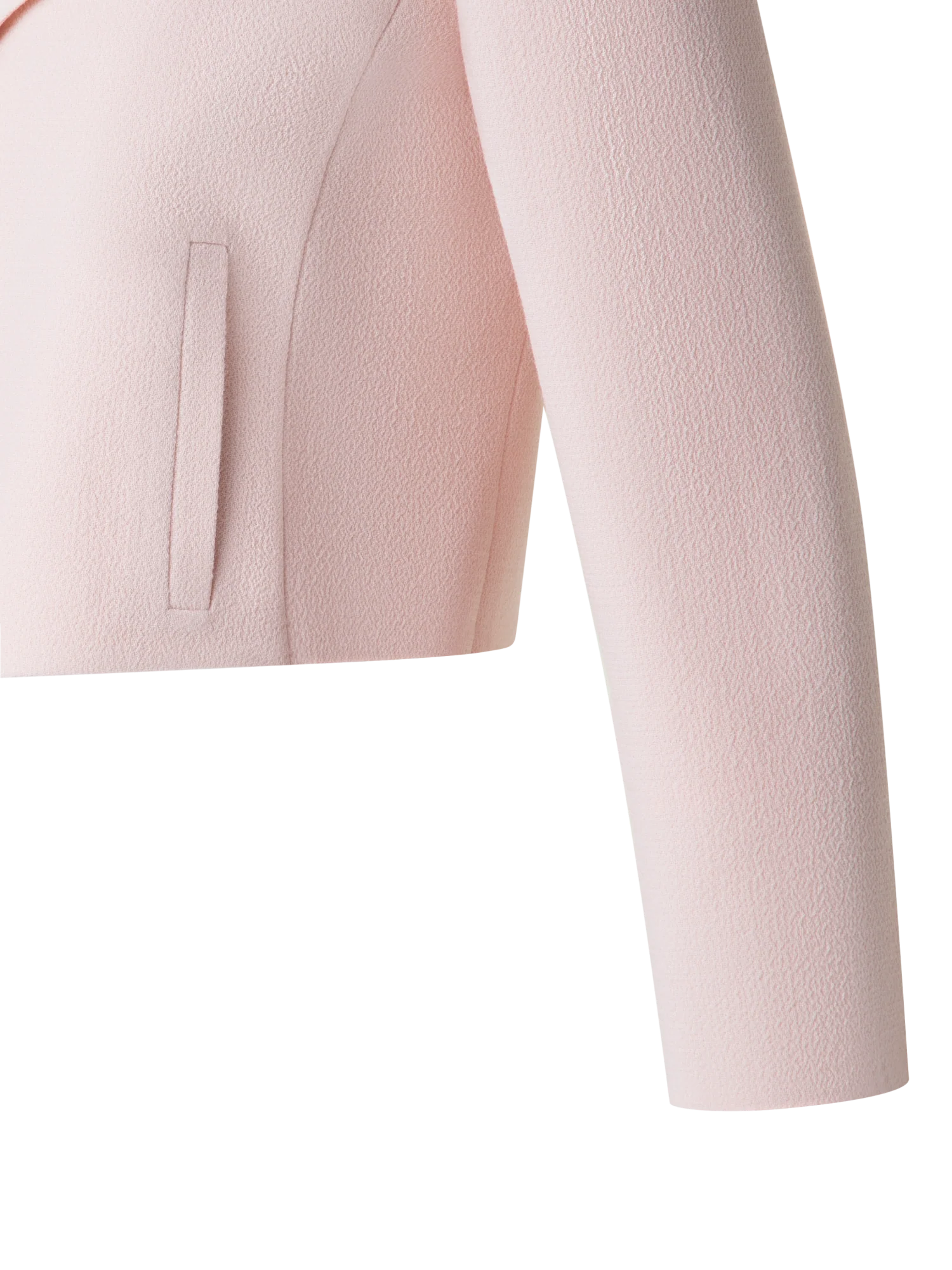 Short Wool Crêpe Double-Face Jacket - Image 2