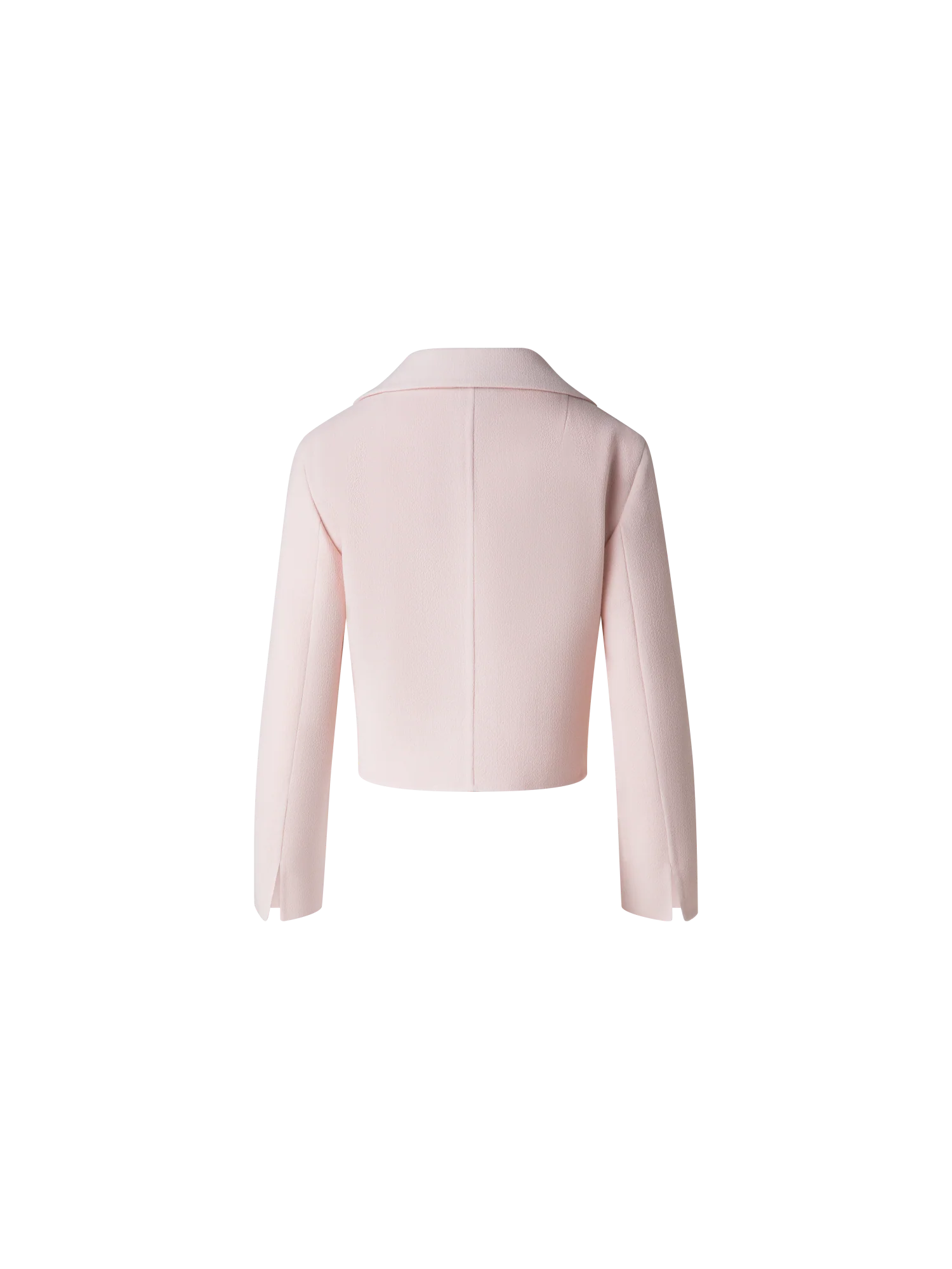 Short Wool Crêpe Double-Face Jacket - Image 3