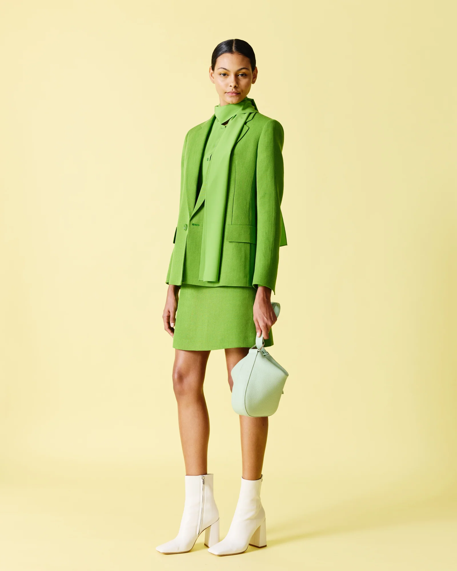 Silk Blouse with Fixed Bow - Image 2