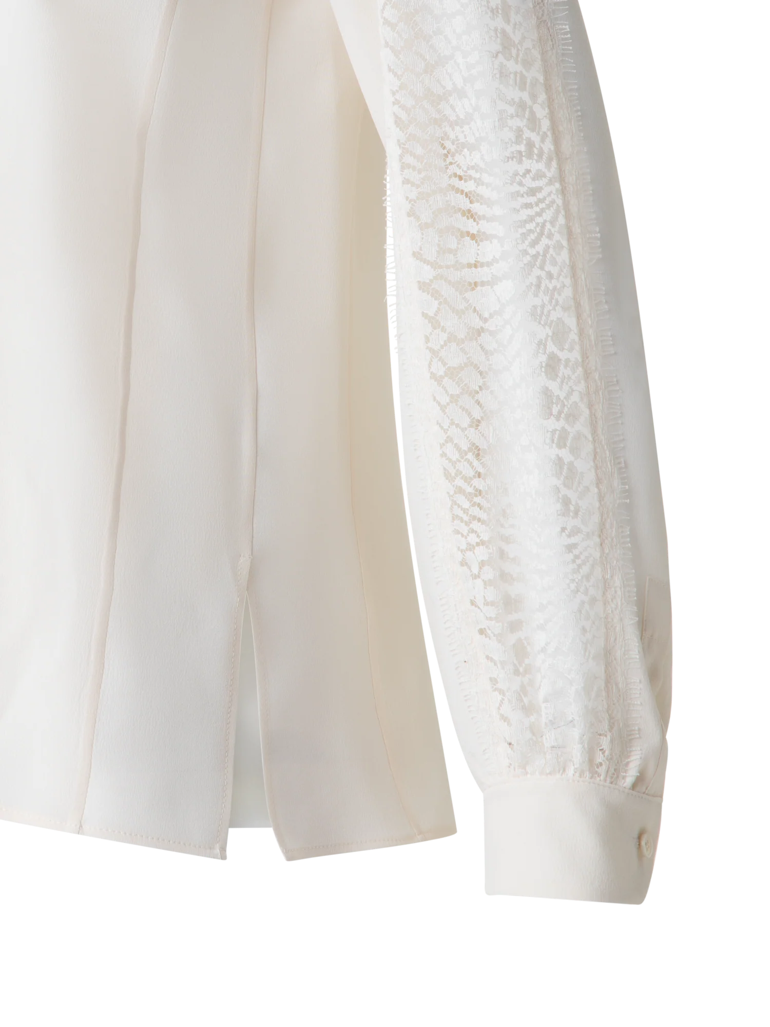 Silk Blouse with Wave Lace - Image 2