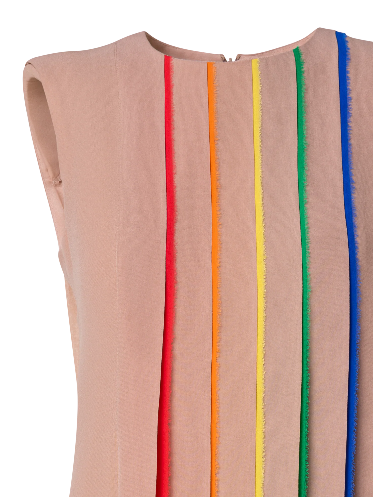 Silk Georgette Gown with Multicolor Pleats - Image 2