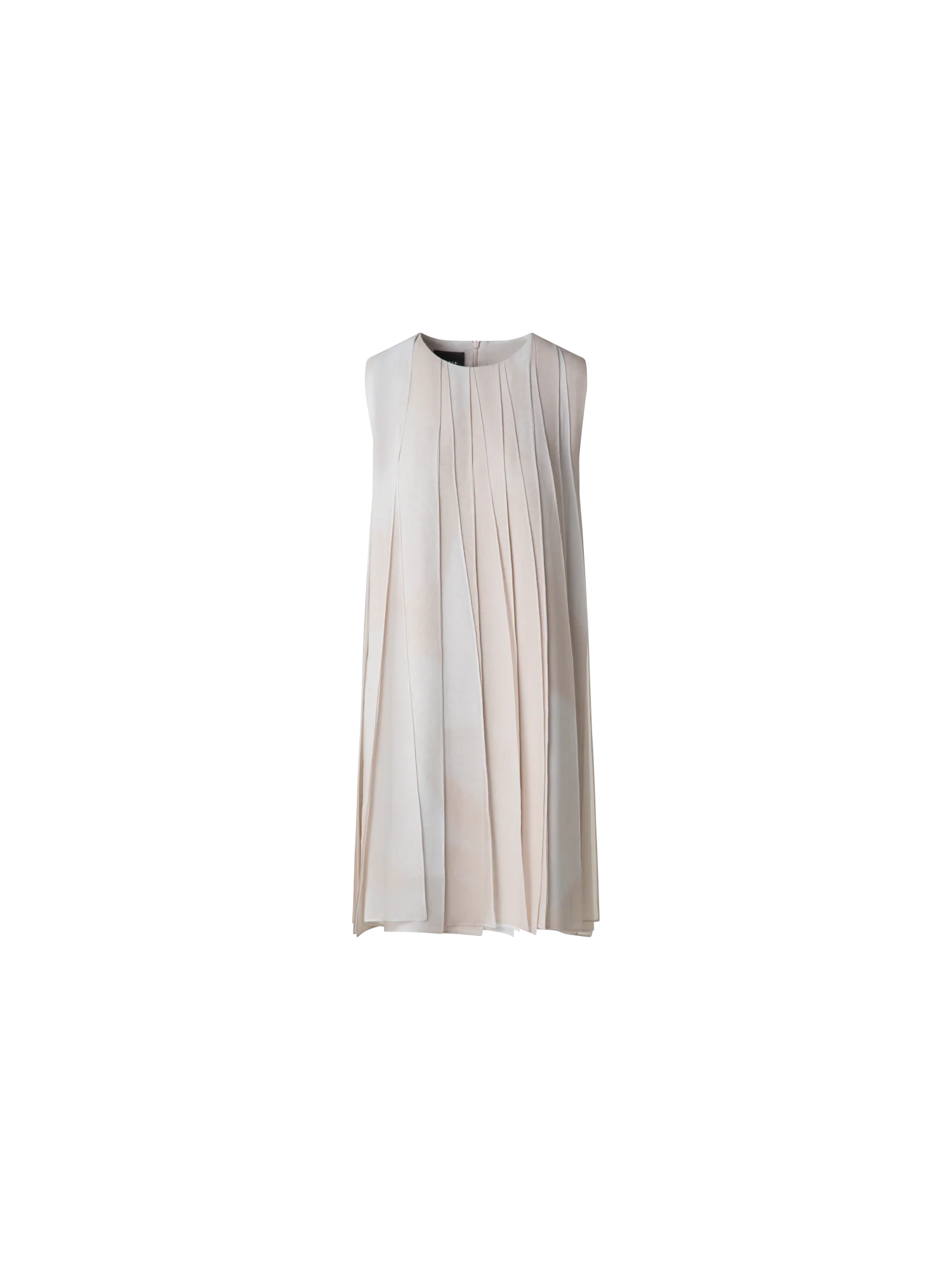 Silk Ribbon Mini Dress with Chiaroscuro Print