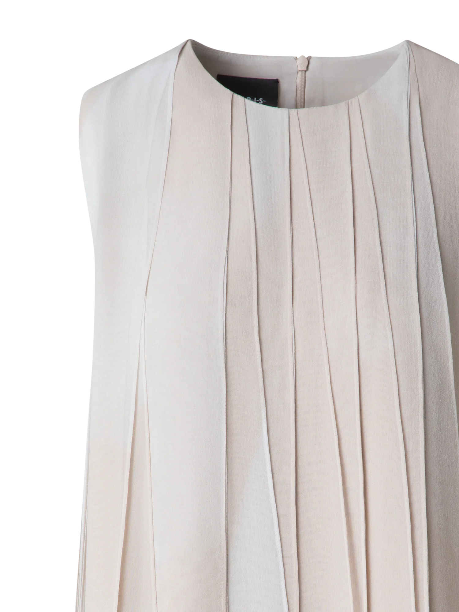 Silk Ribbon Mini Dress with Chiaroscuro Print - Image 5