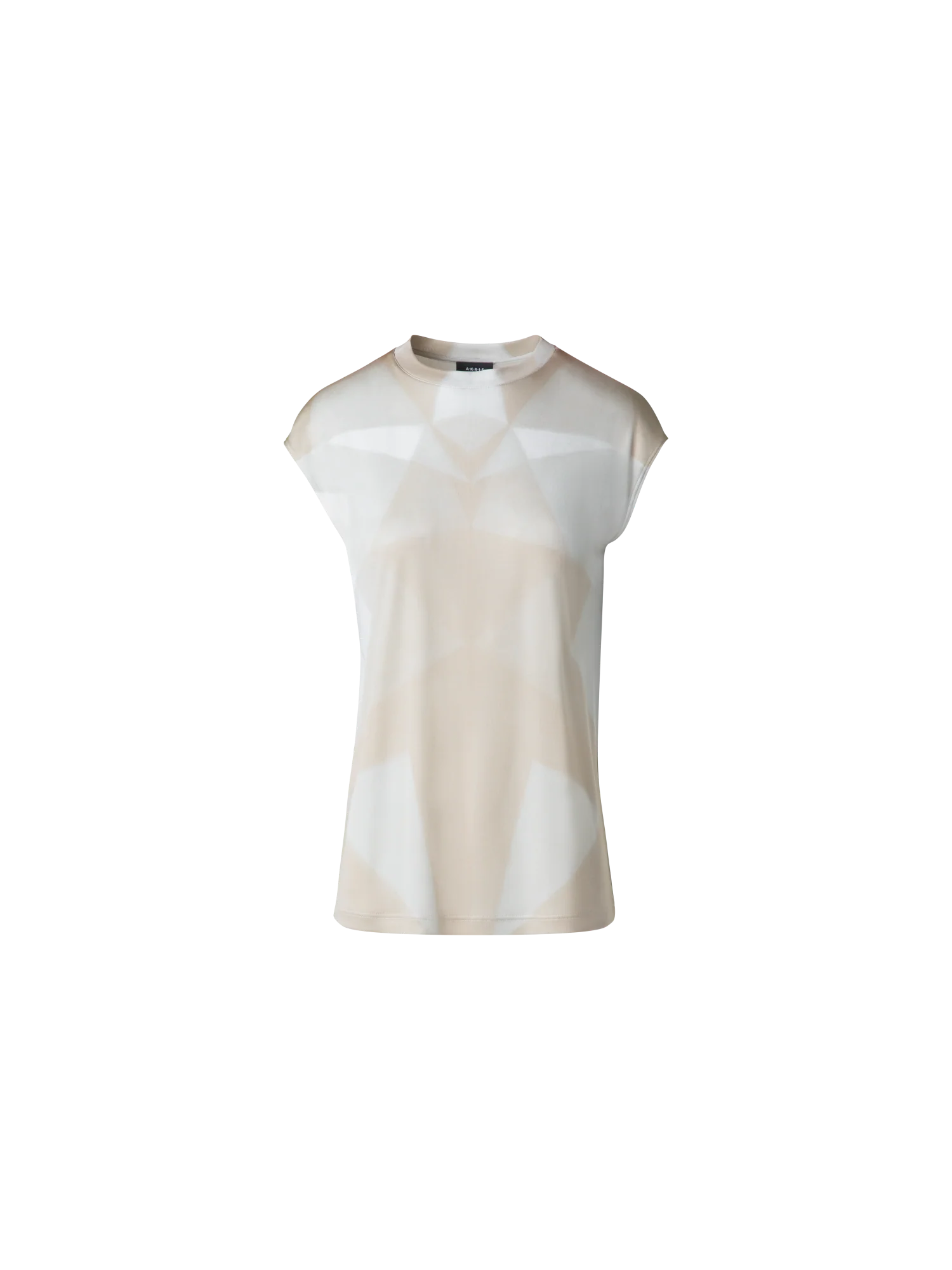 Silk T-Shirt with Chiaroscuro Print