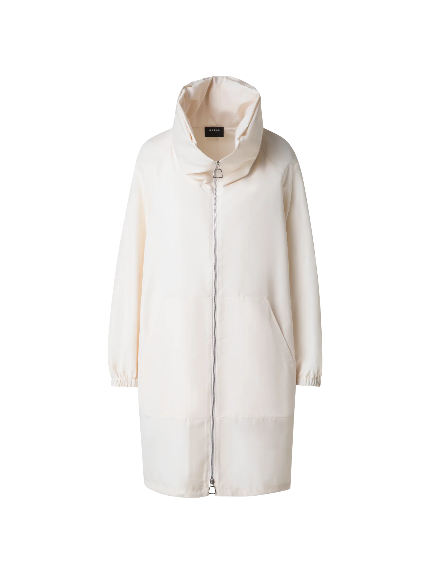 Silk Taffeta Parka with Hood