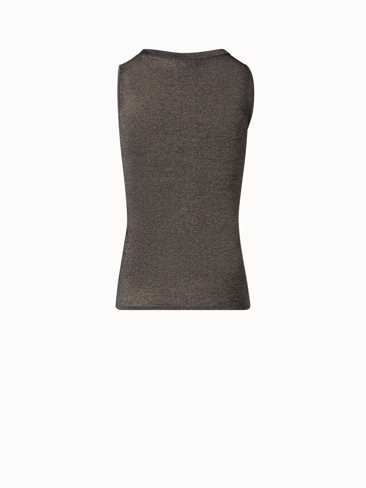 Silk Tank Top with Golden Lurex - Image 3