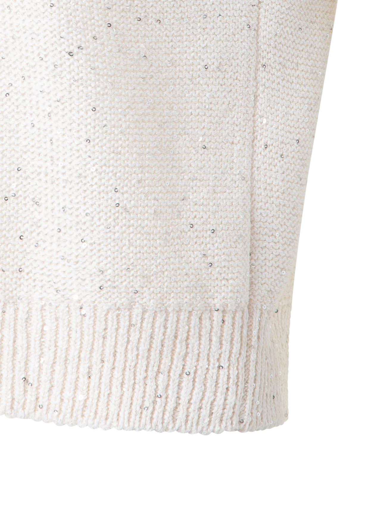 Sleeveless Linen Cotton Knit Top with Sequins - Image 2