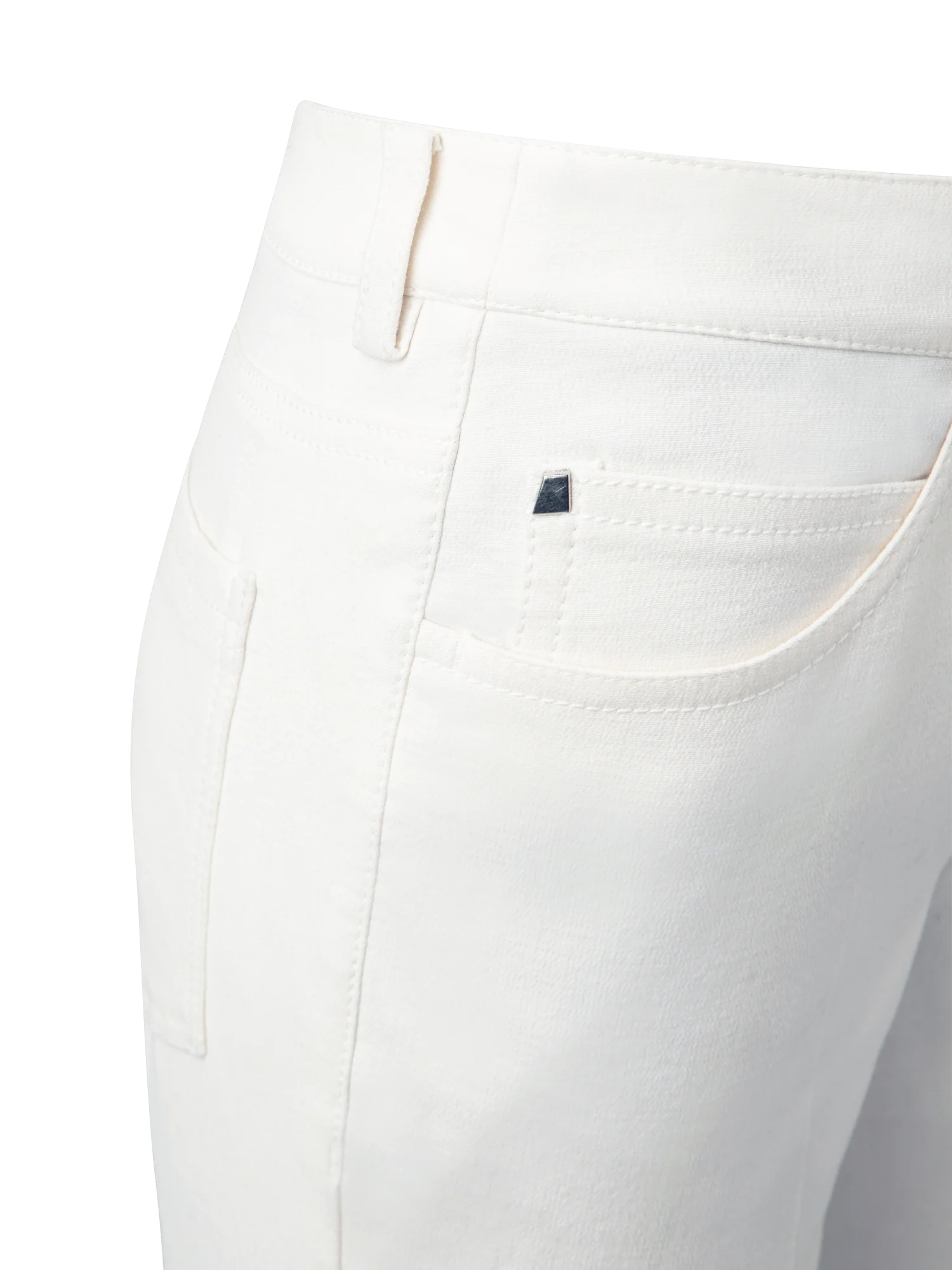 Slim Cotton Denim Stretch Pants - Image 3