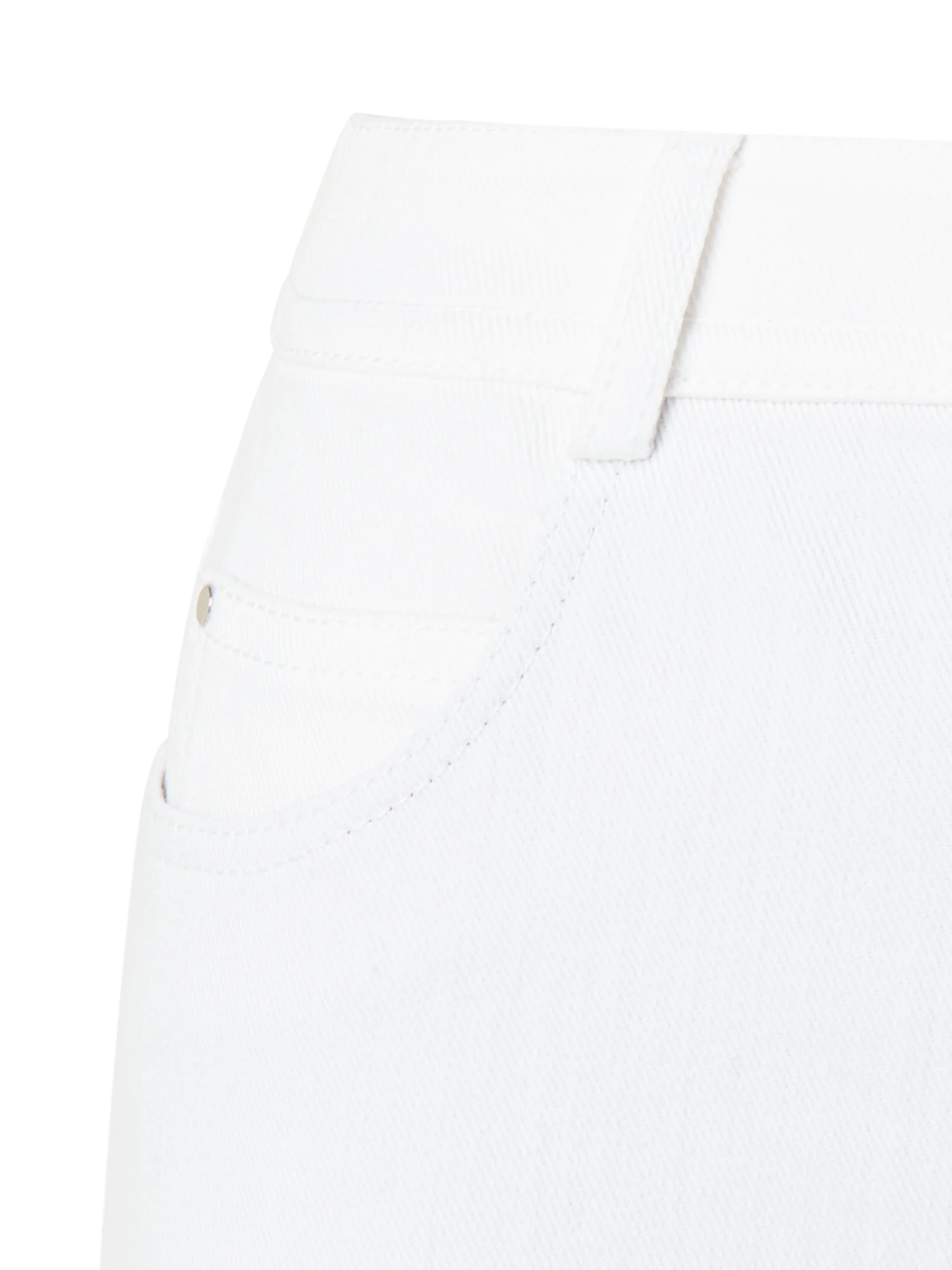 Slim Straight Cotton Denim Stretch Pants - Image 3