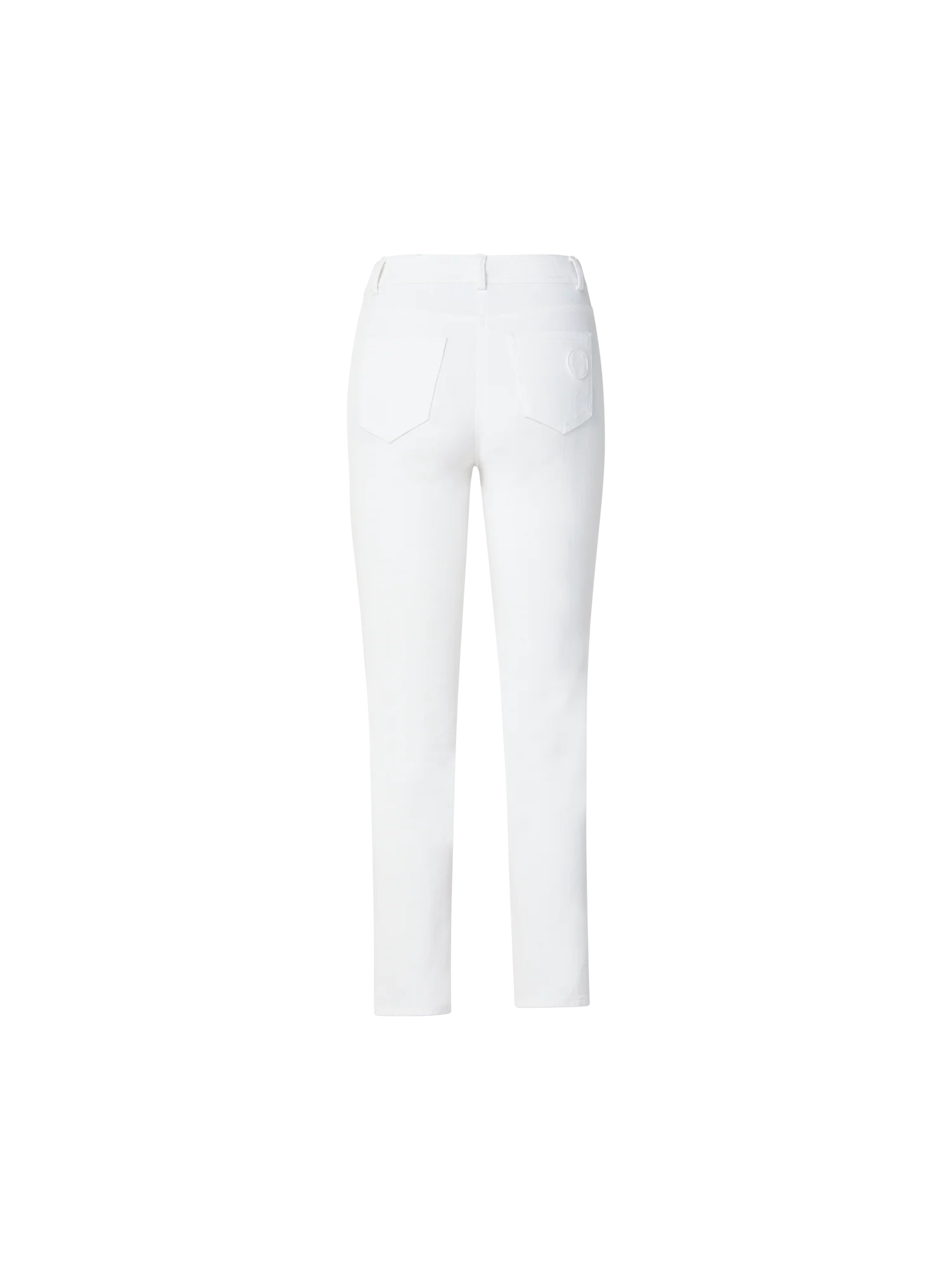 Slim Straight Cotton Denim Stretch Pants - Image 4