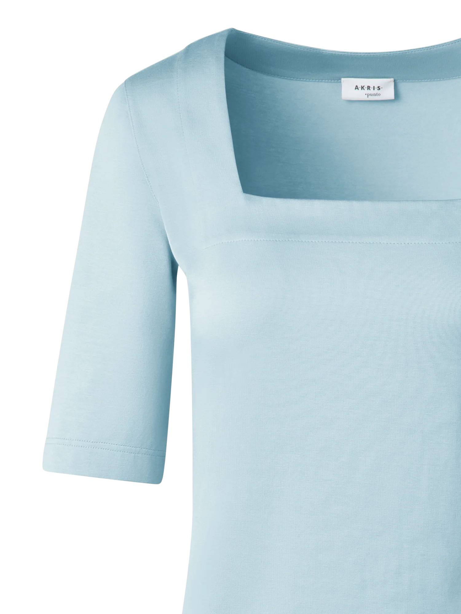 Square Neck T-Shirt in Modal - Image 4