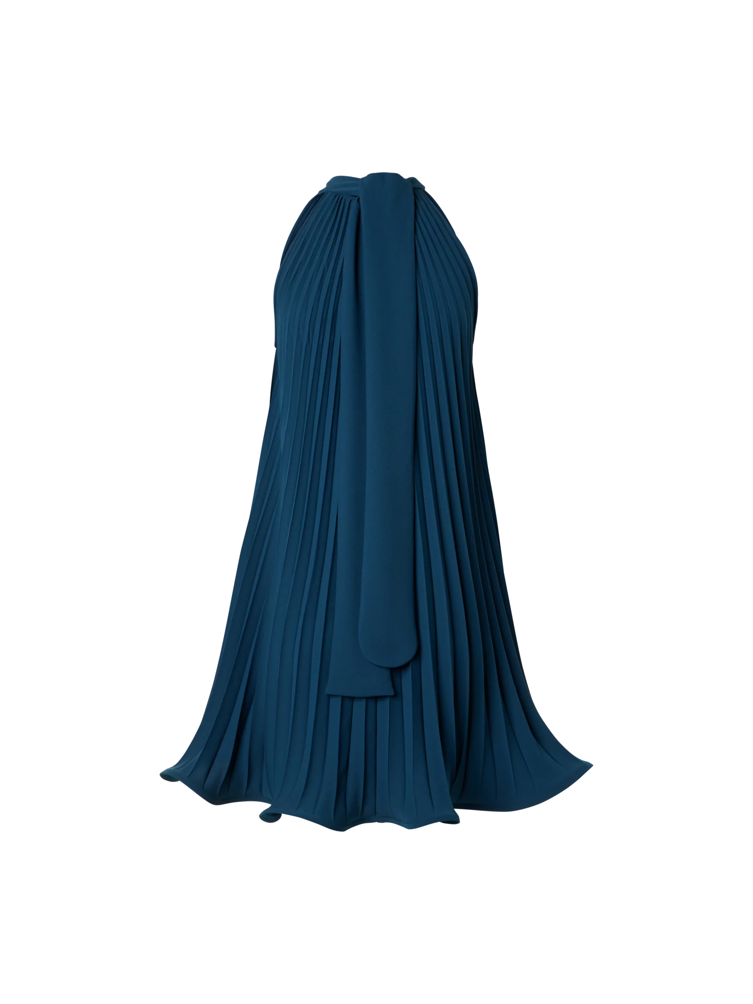 A-Line Plissé Halter Mini Dress - Image 6