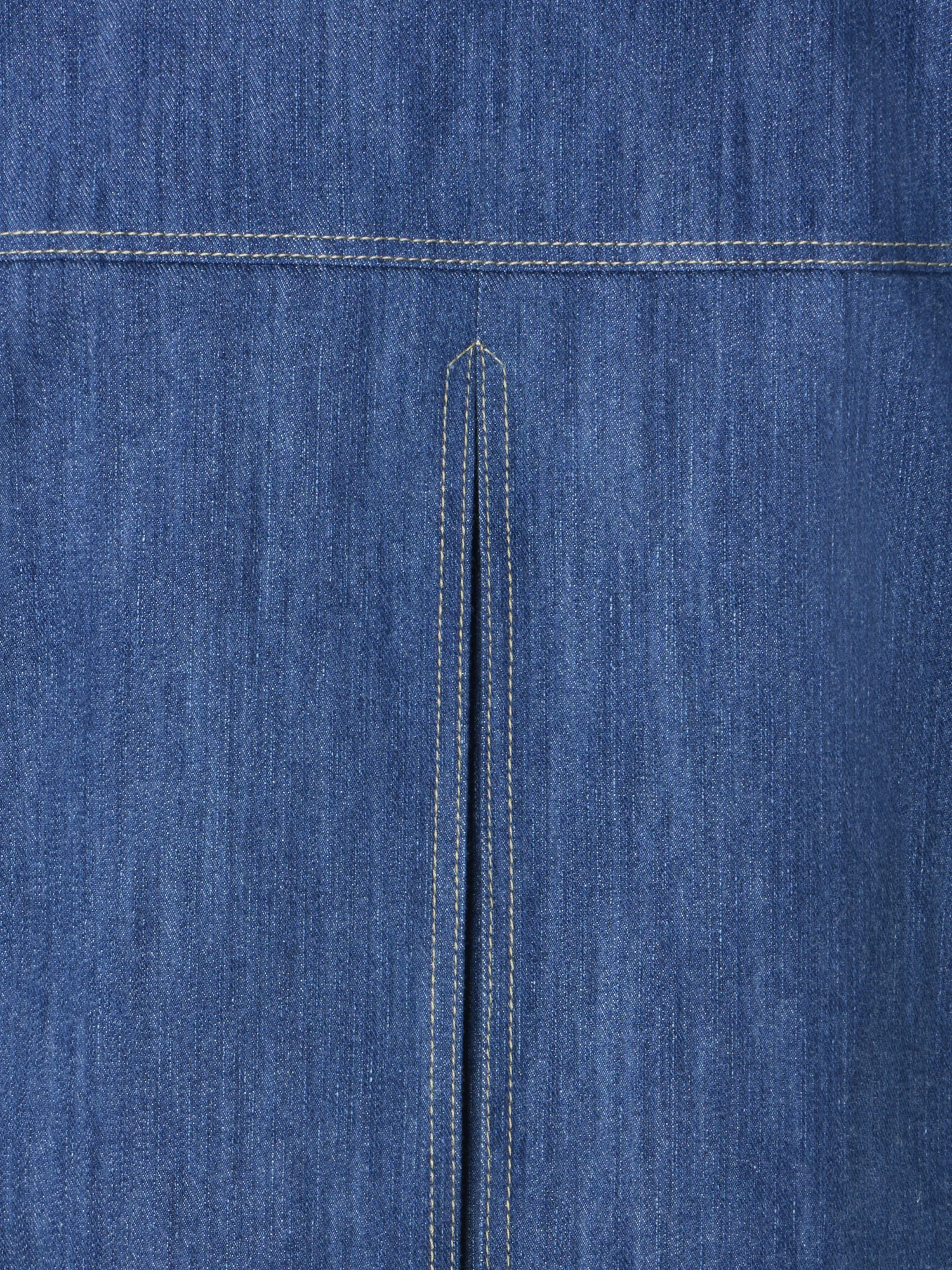 Asymmetric Boxy Cropped Denim Jacket - Image 3