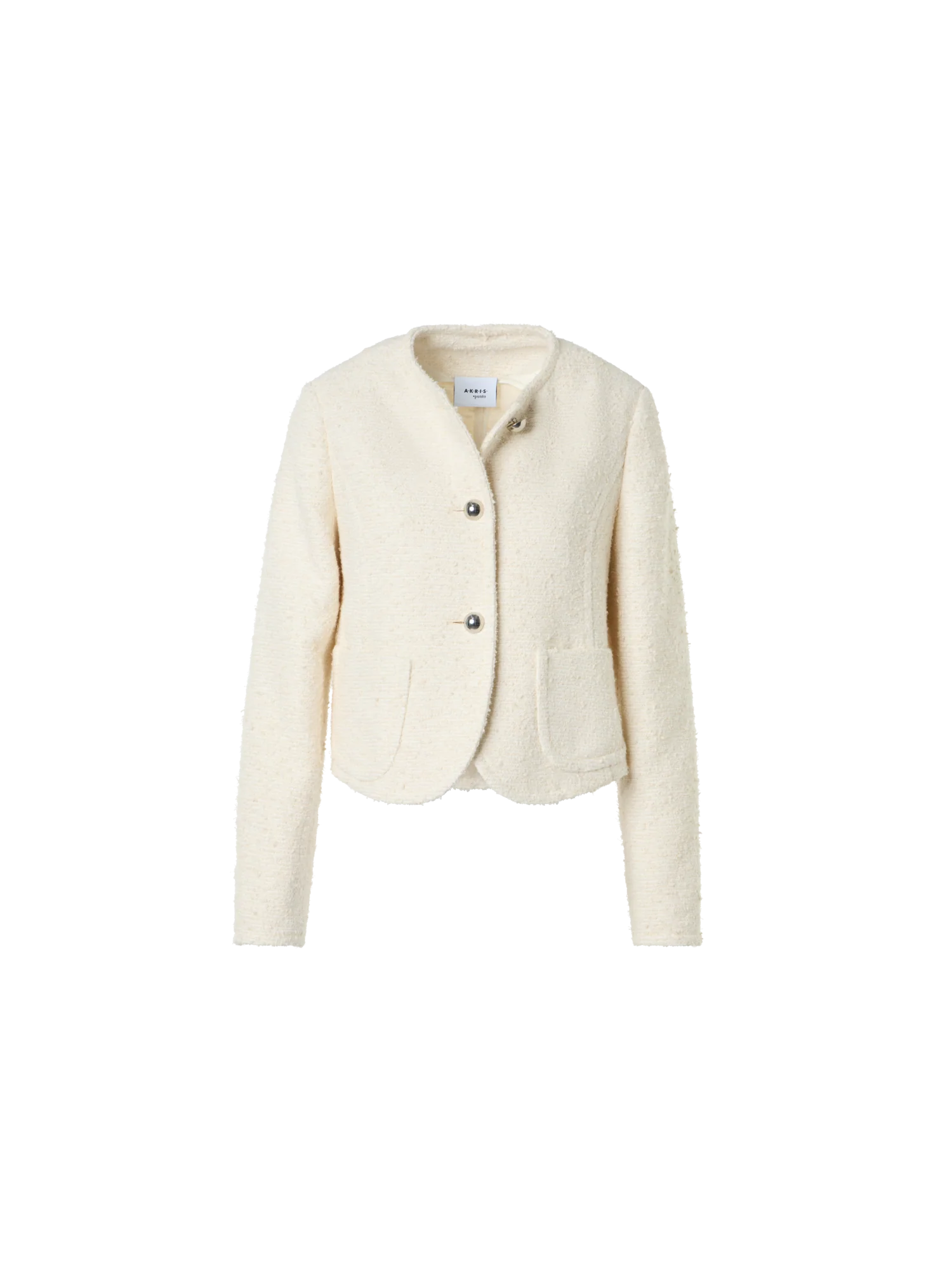Boxy Bouclé Cotton Summer Jacket - Image 4