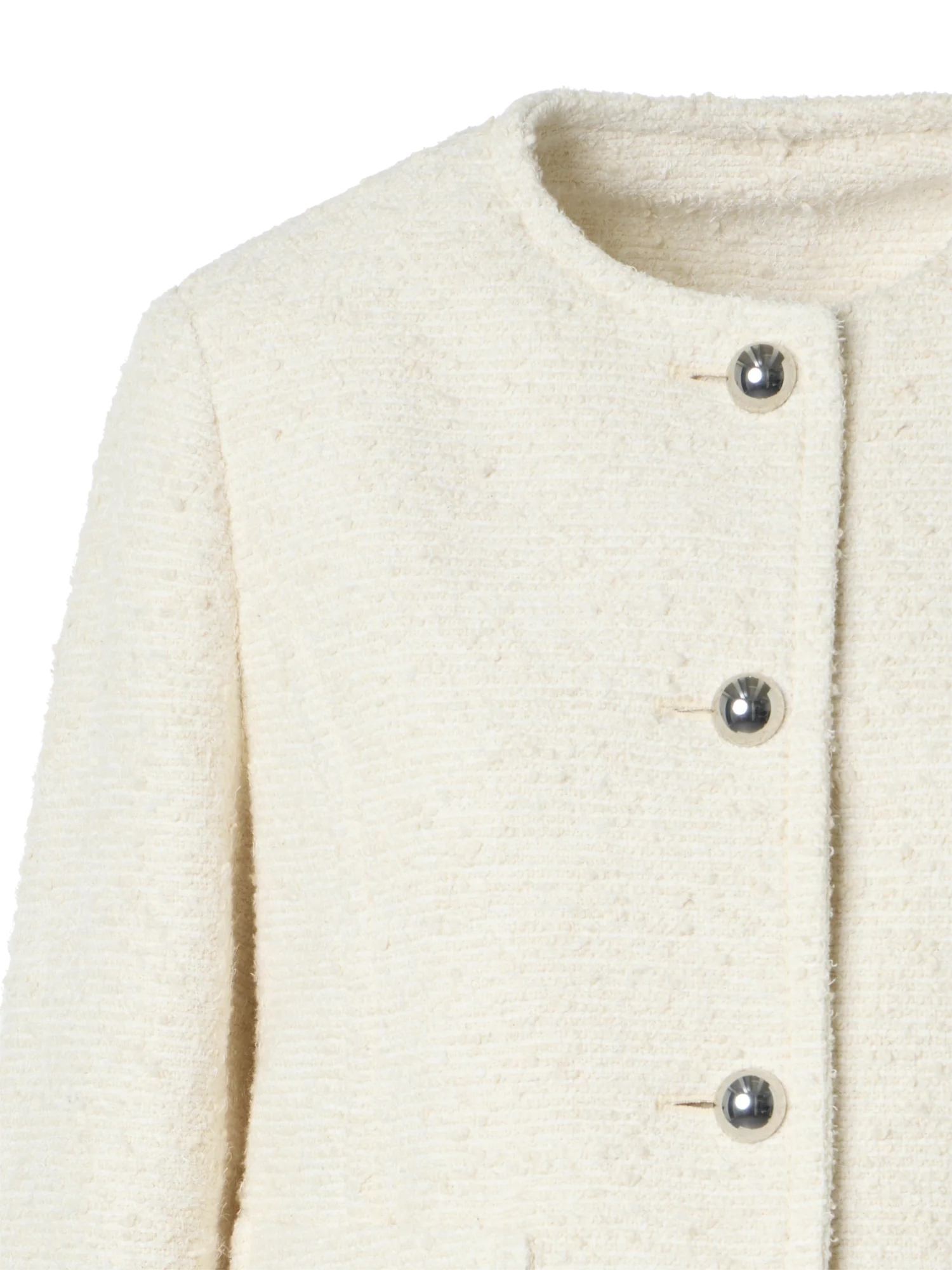 Boxy Bouclé Cotton Summer Jacket - Image 5