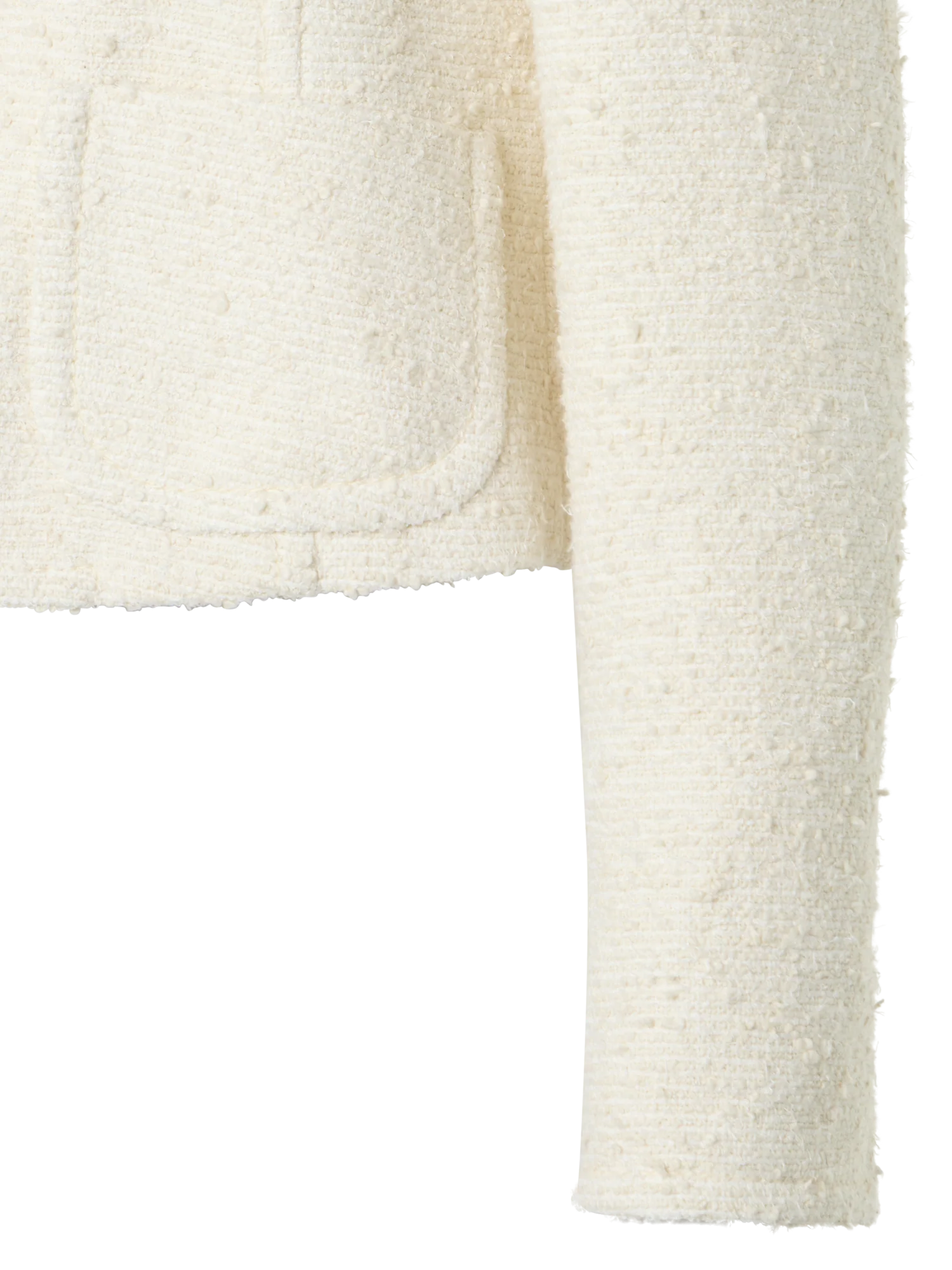 Boxy Bouclé Cotton Summer Jacket - Image 6
